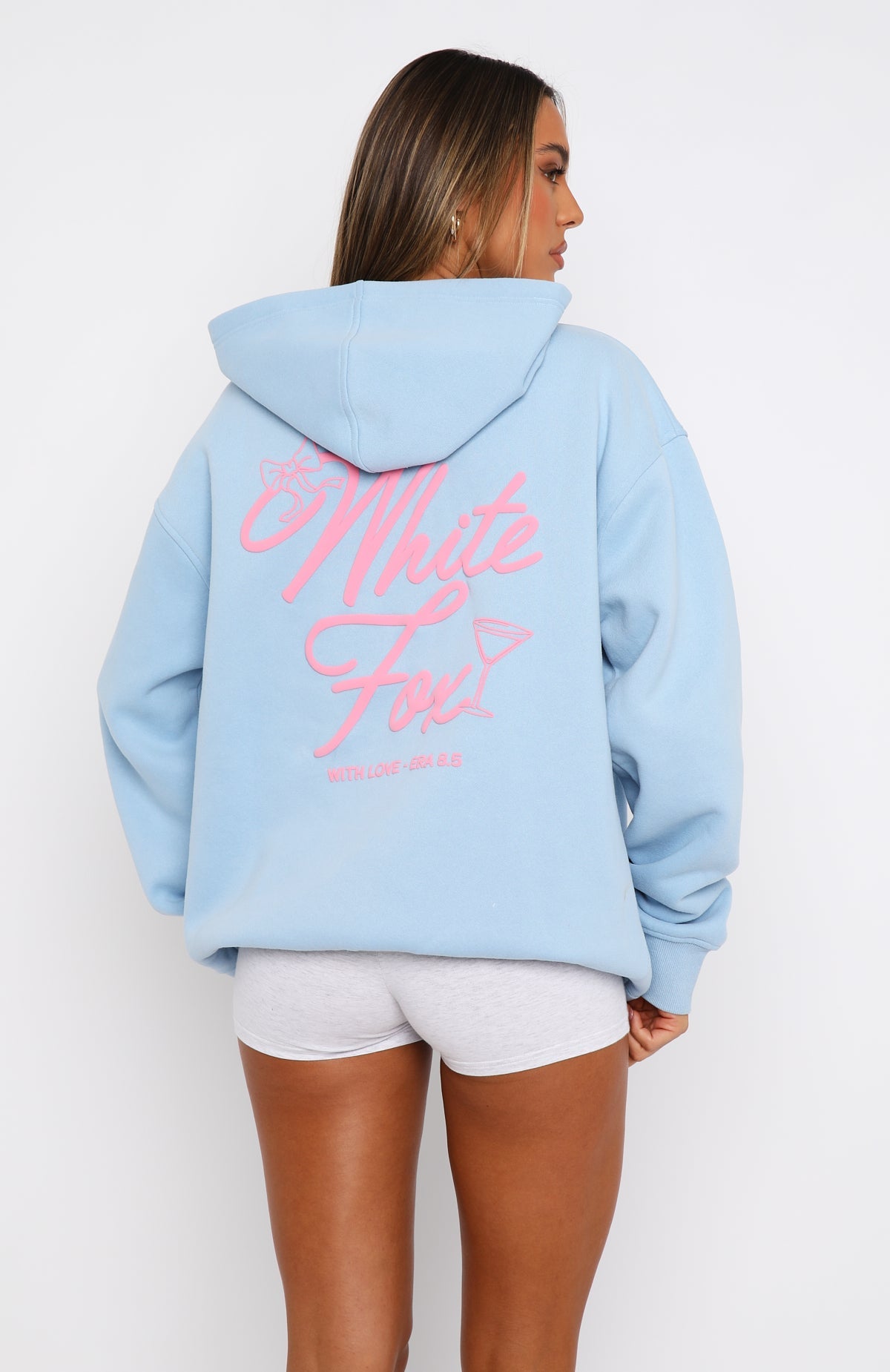 With Love \u0026 Kisses Oversized Hoodie Baby BlueM/L