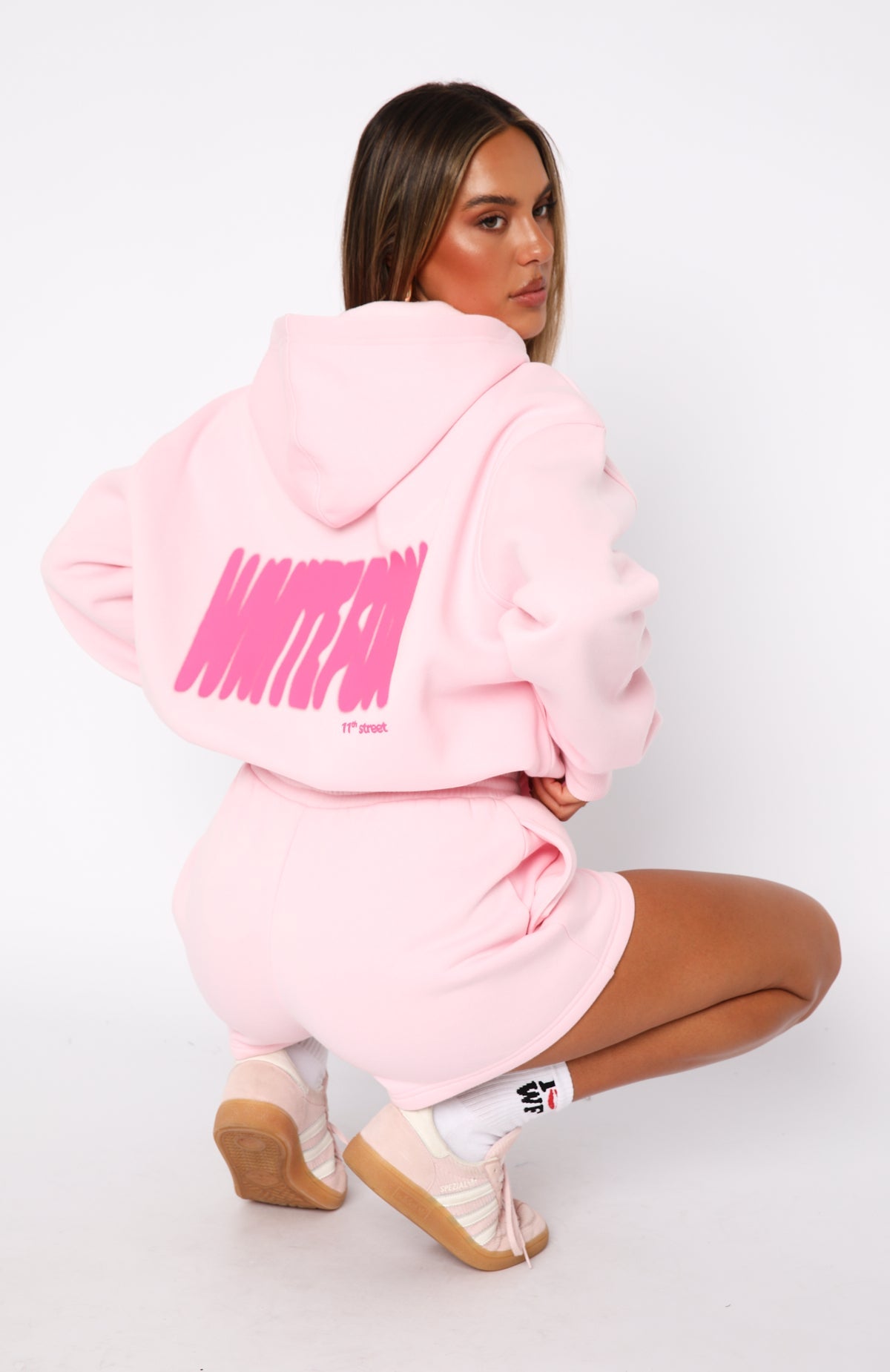 11th Street New York Or Nowhere Oversized Hoodie Pink SugarM/L