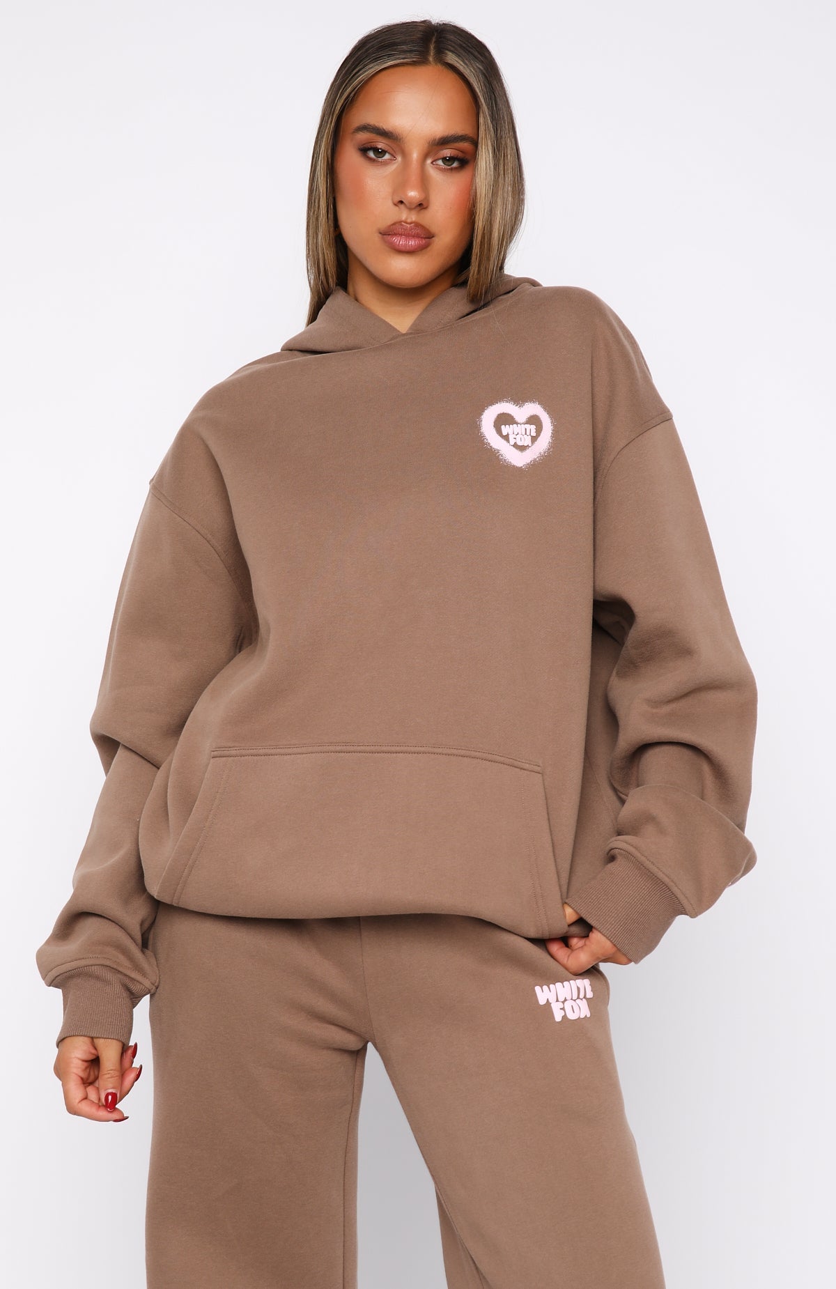 11th Street City Girl At Heart Oversized Hoodie Cinnamon BunXXS/XS