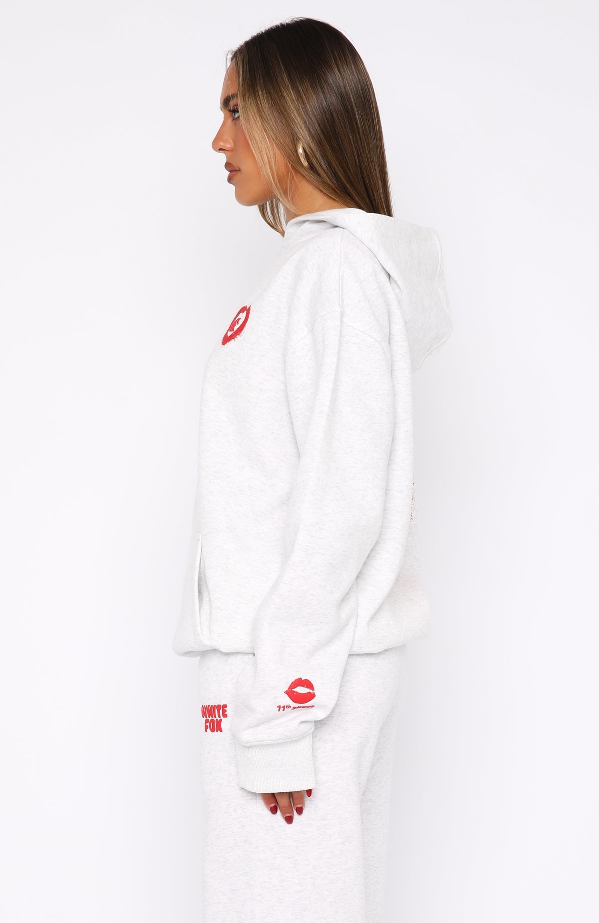 11th Street City Girl At Heart Oversized Hoodie Cherry GlazeS/M