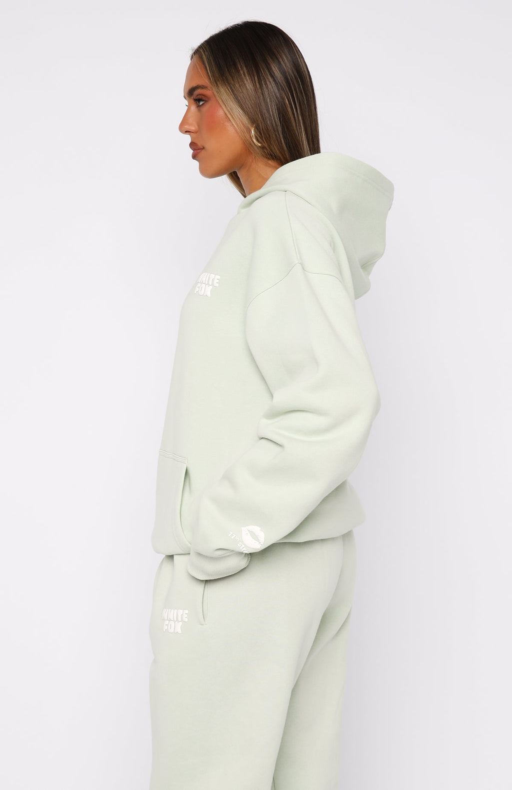 11th Street Keeping It Real Oversized Hoodie Iced MatchaXS/S
