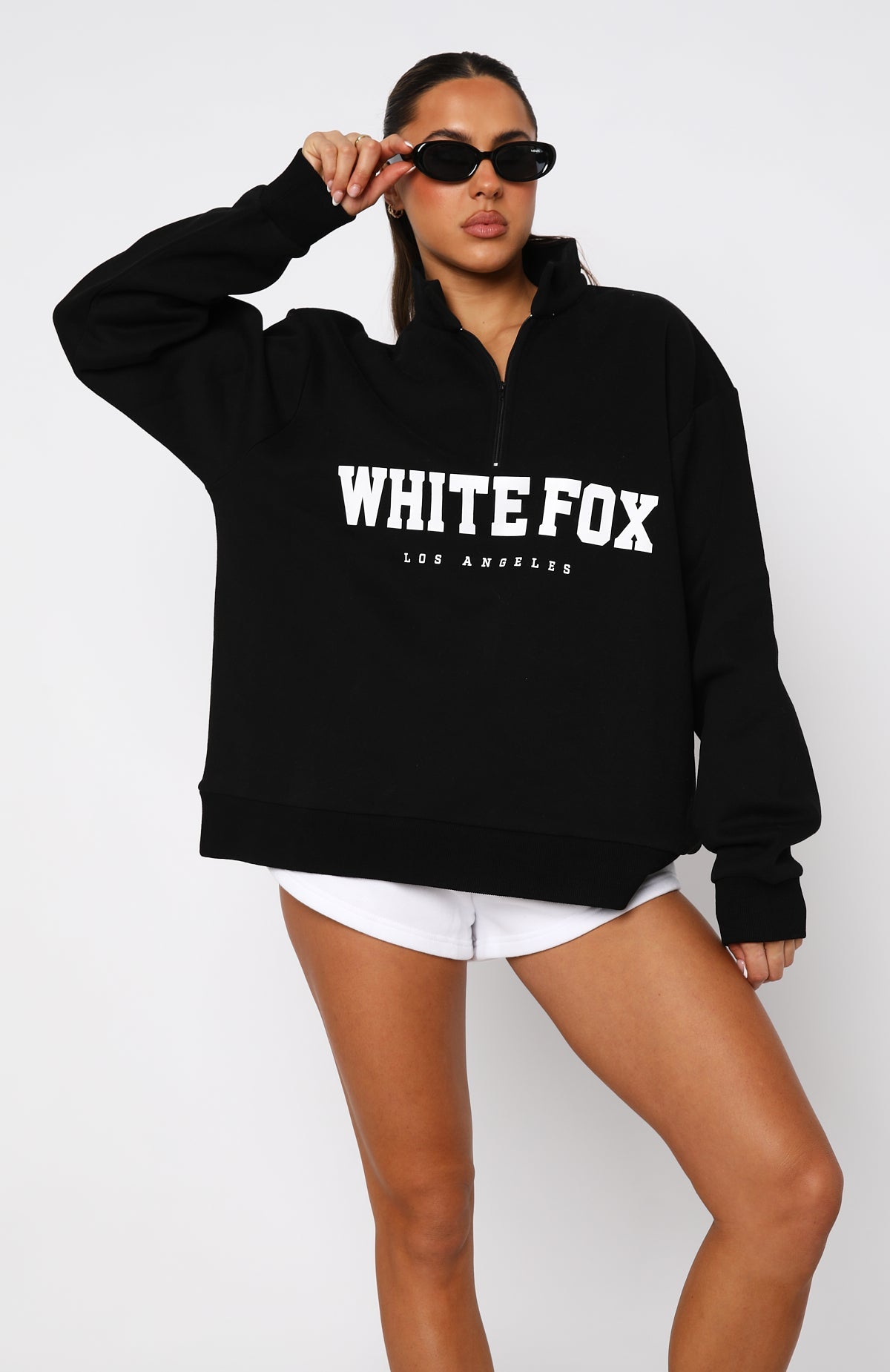 High Standard Zip Front Sweater BlackXS/S