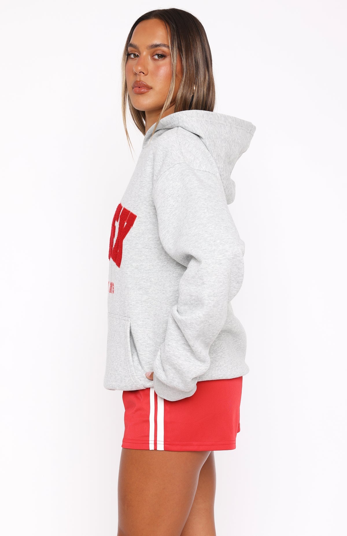 Give It Away Oversized Hoodie Dark Grey MarleS/M
