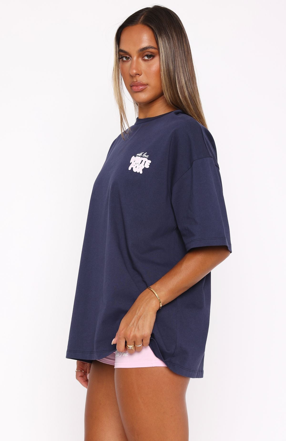 With Love Always Oversized Tee NavyXS/S
