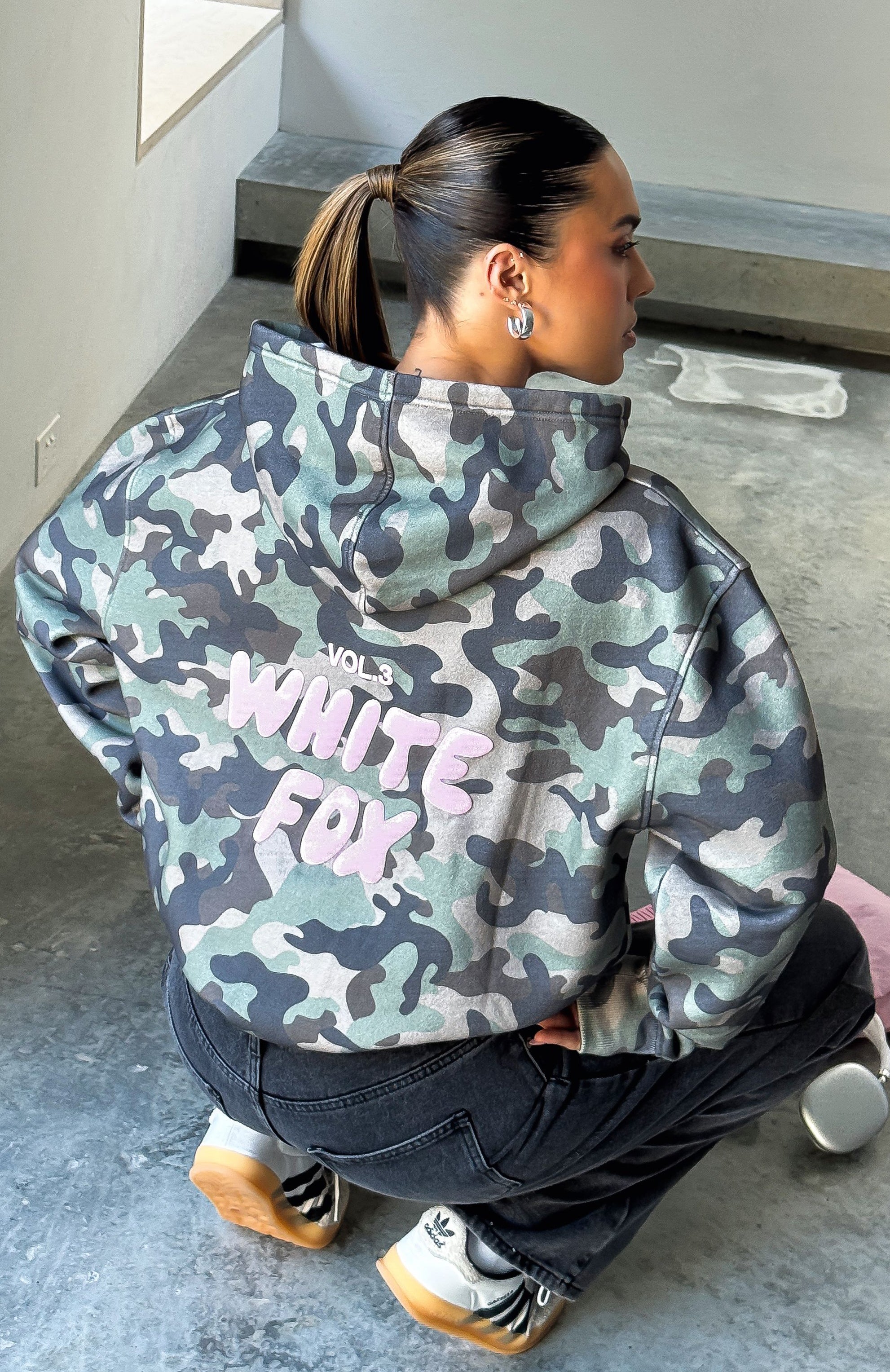 Offstage Printed Oversized Hoodie Washed Camo3XS/XXS