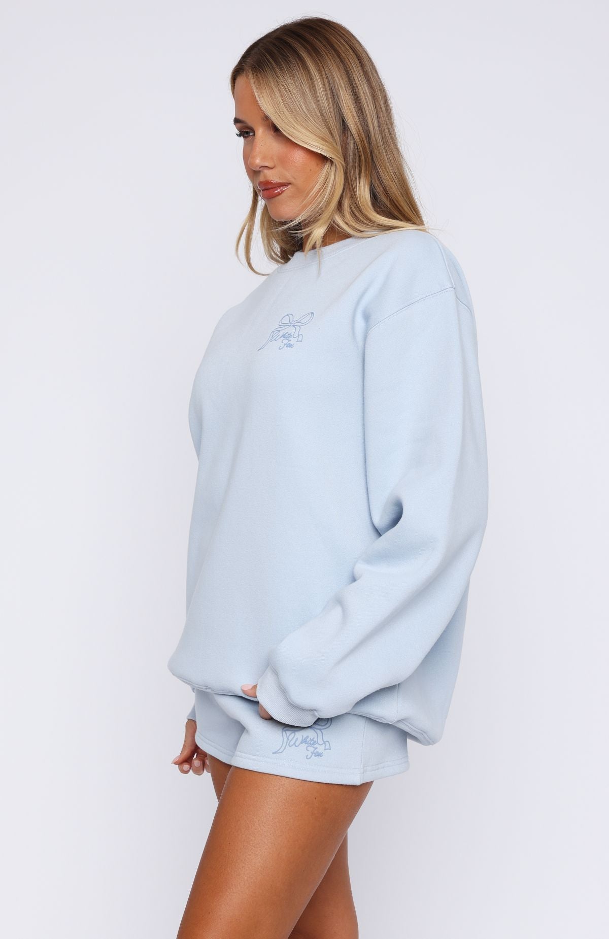 Love You Forever Oversized Sweater Baby BlueS/M