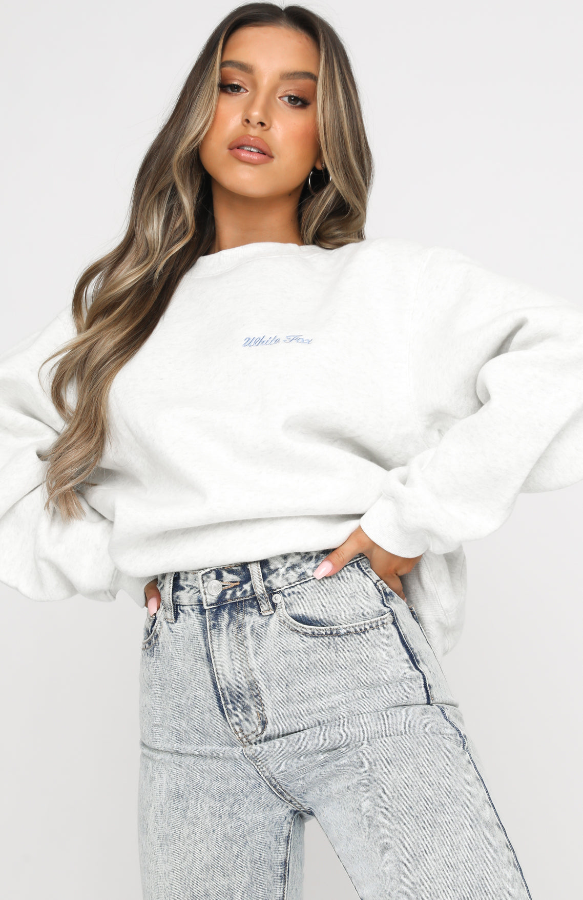 Steal Your Heart Oversized Sweater Grey MarleXS/S