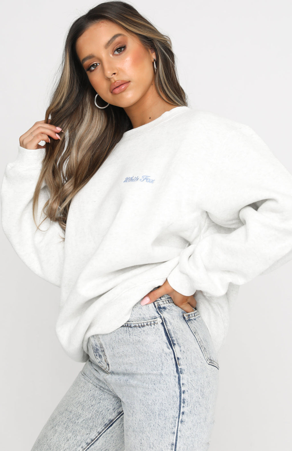 Steal Your Heart Oversized Sweater Grey MarleM/L