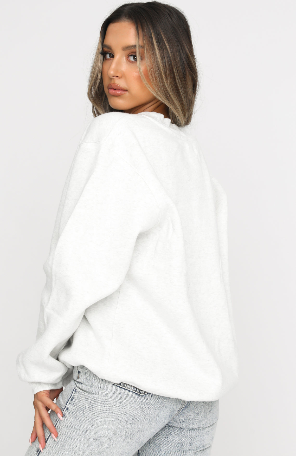 Steal Your Heart Oversized Sweater Grey MarleL/XL