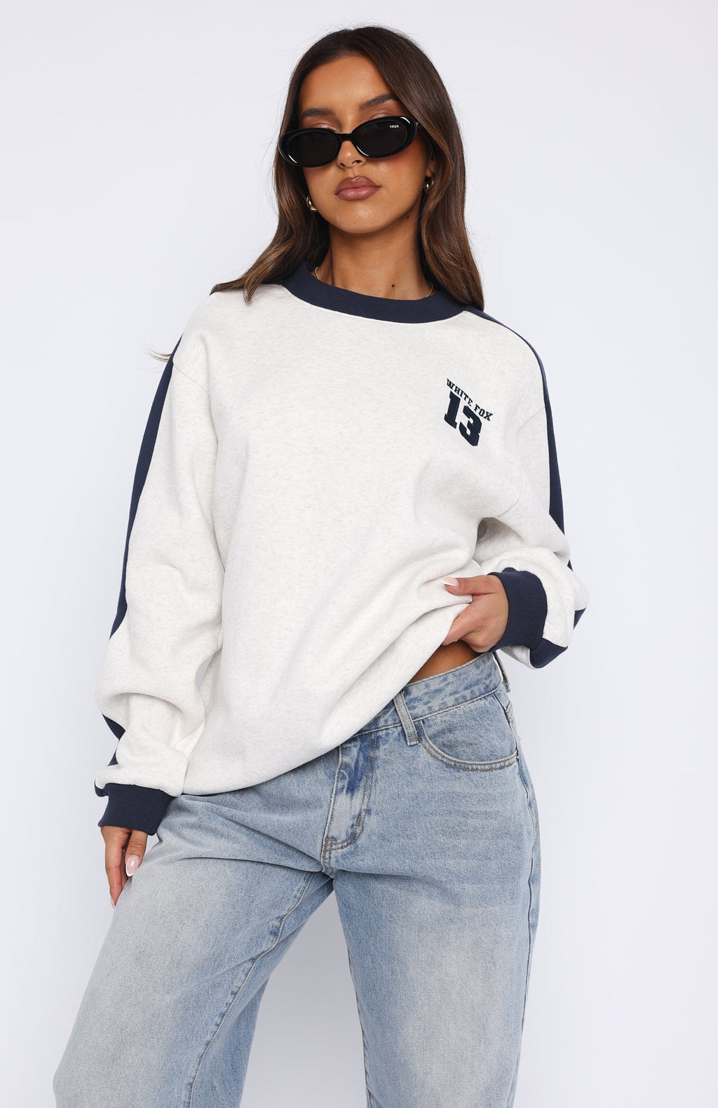 Play For It Oversized Sweater Grey MarleXS/S