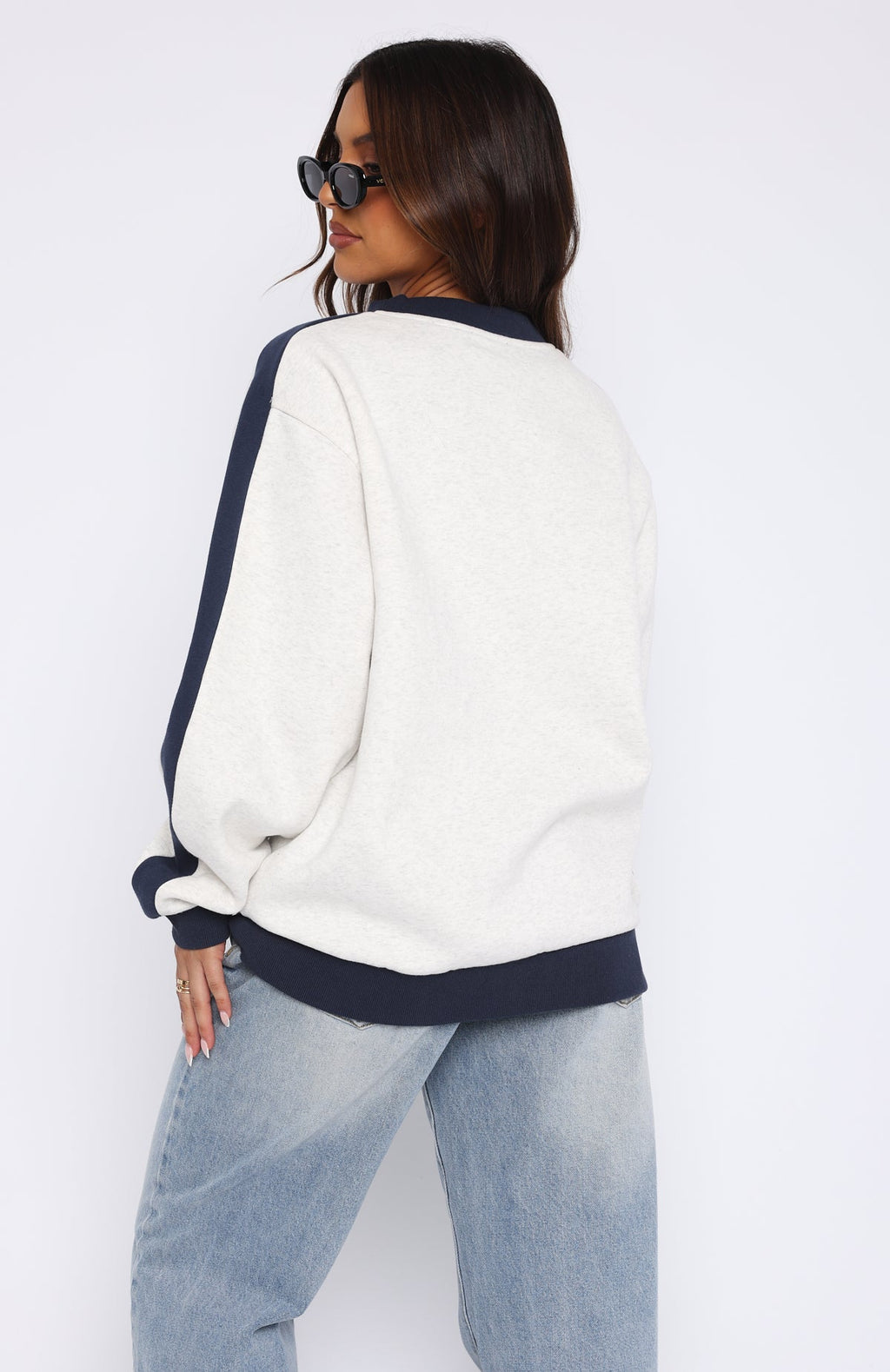 Play For It Oversized Sweater Grey MarleM/L