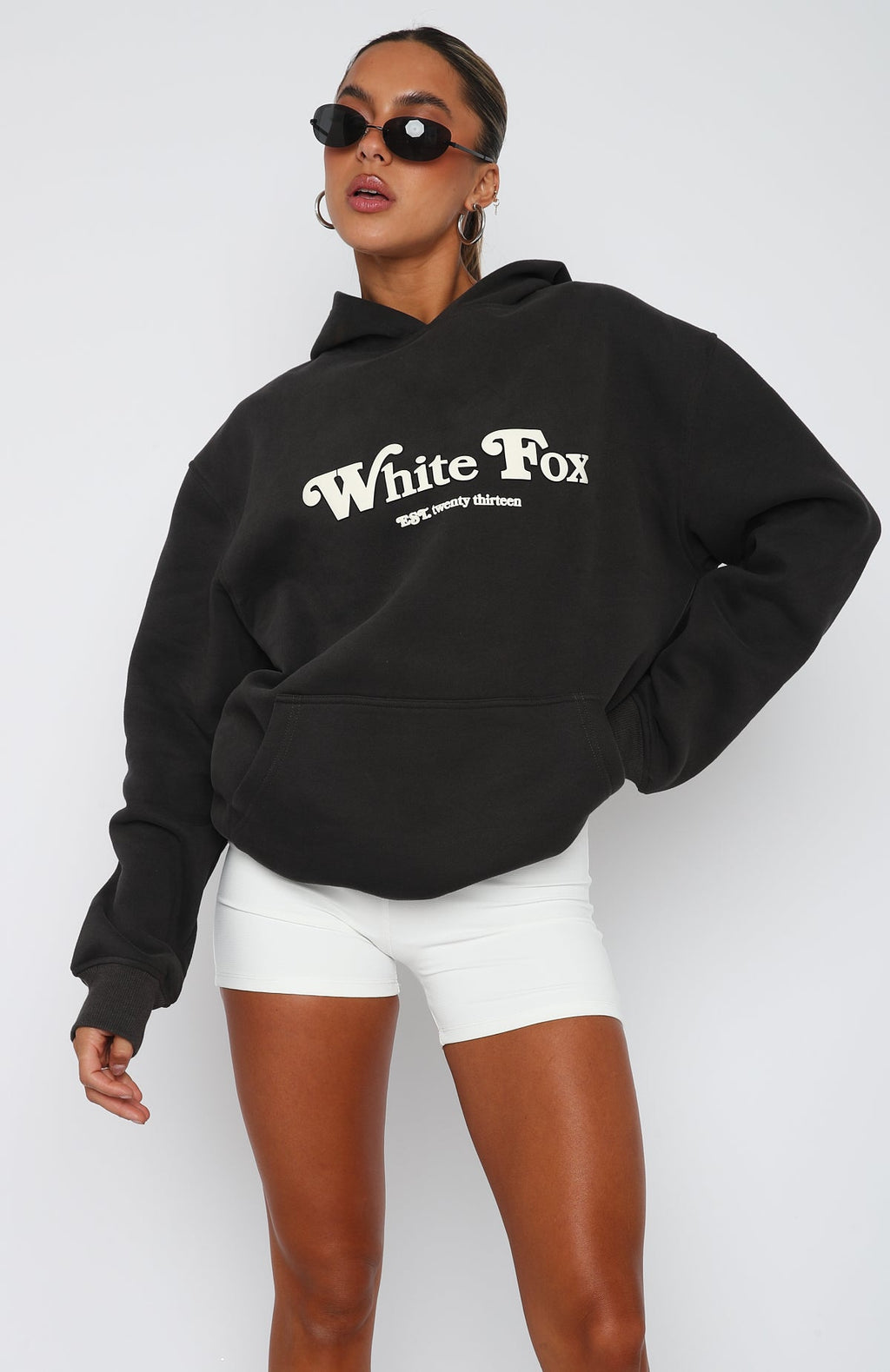 Twin Flame Oversized Hoodie CharcoalXS/S