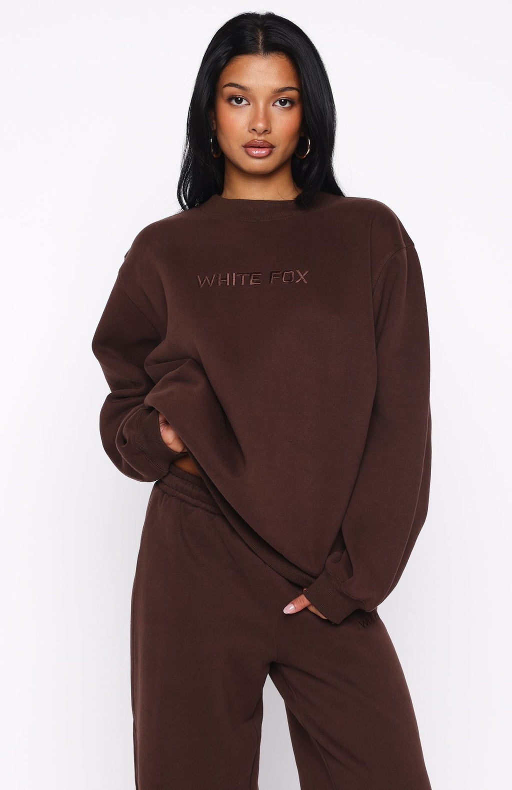 Stay Lifted Oversized Sweater Bitter ChocolateXS/S