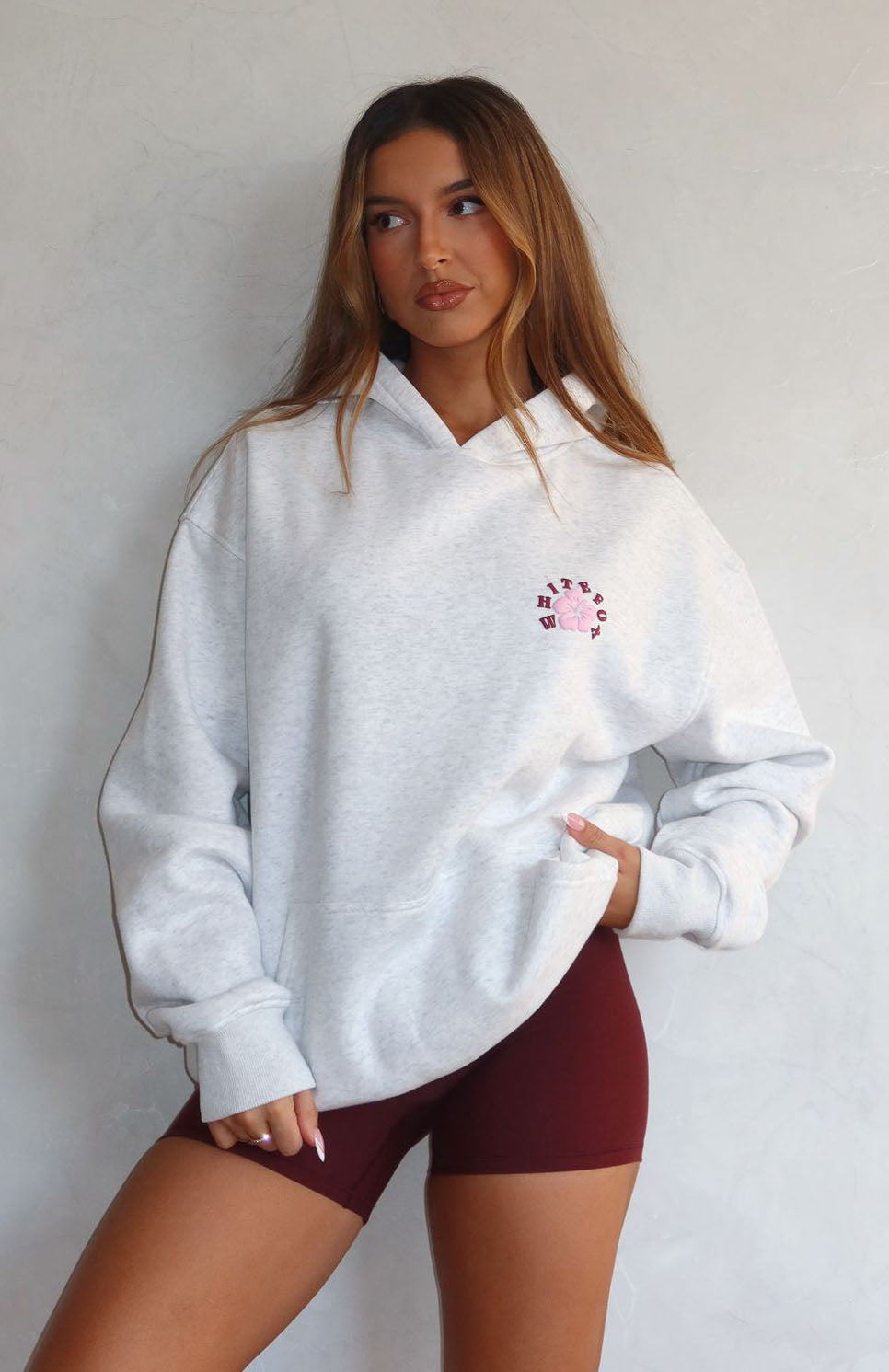 Keep Blooming Oversized Hoodie Grey MarleL/XL