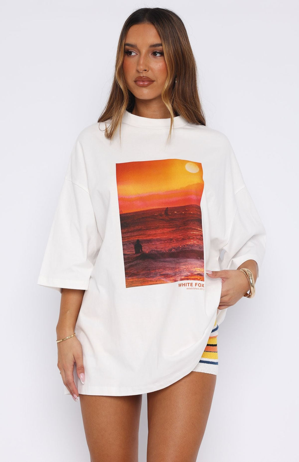 Filled With Love Oversized Tee WhiteXS/S