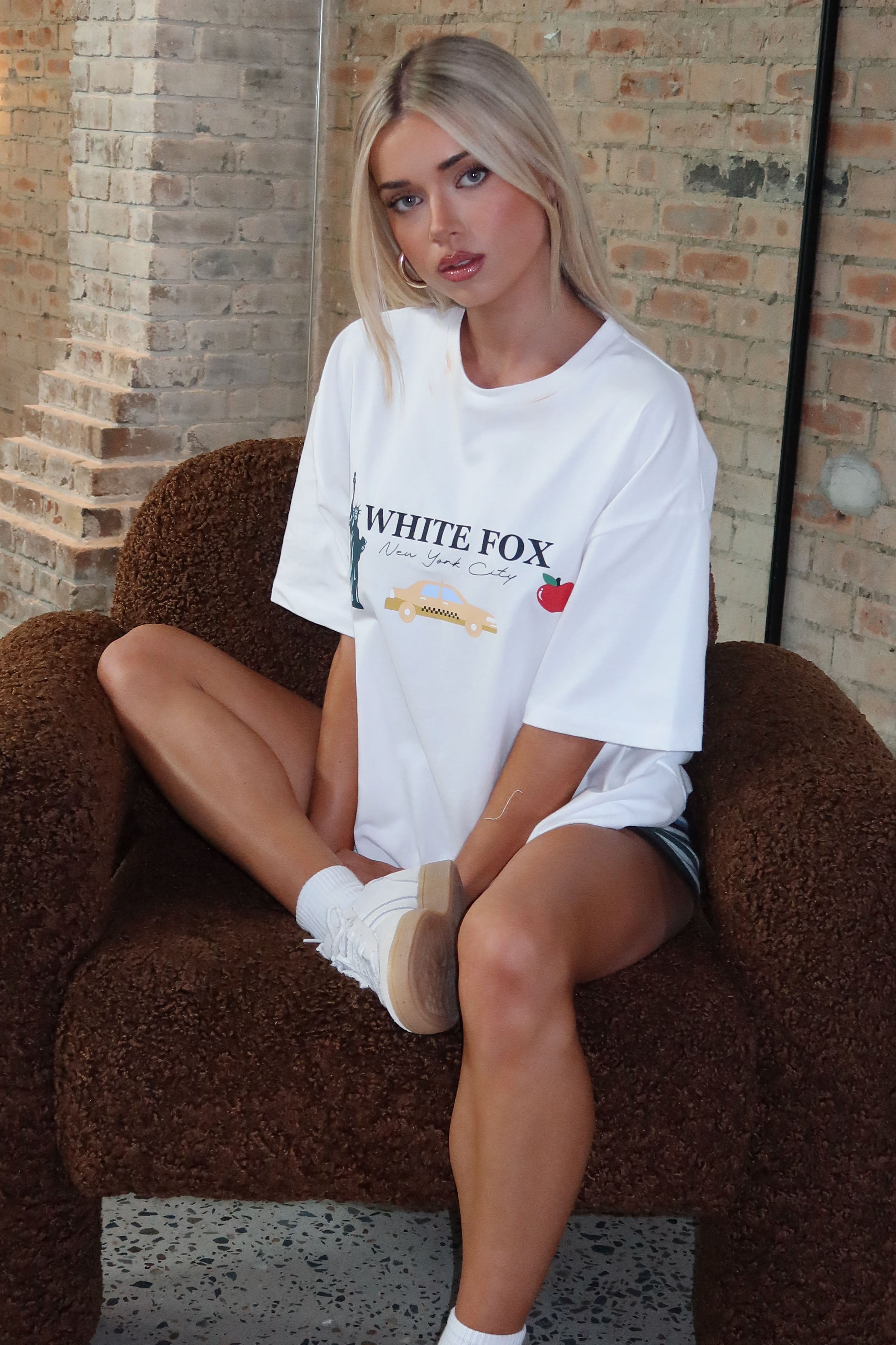Feeling My Energy Oversized Tee WhiteXXS/XS