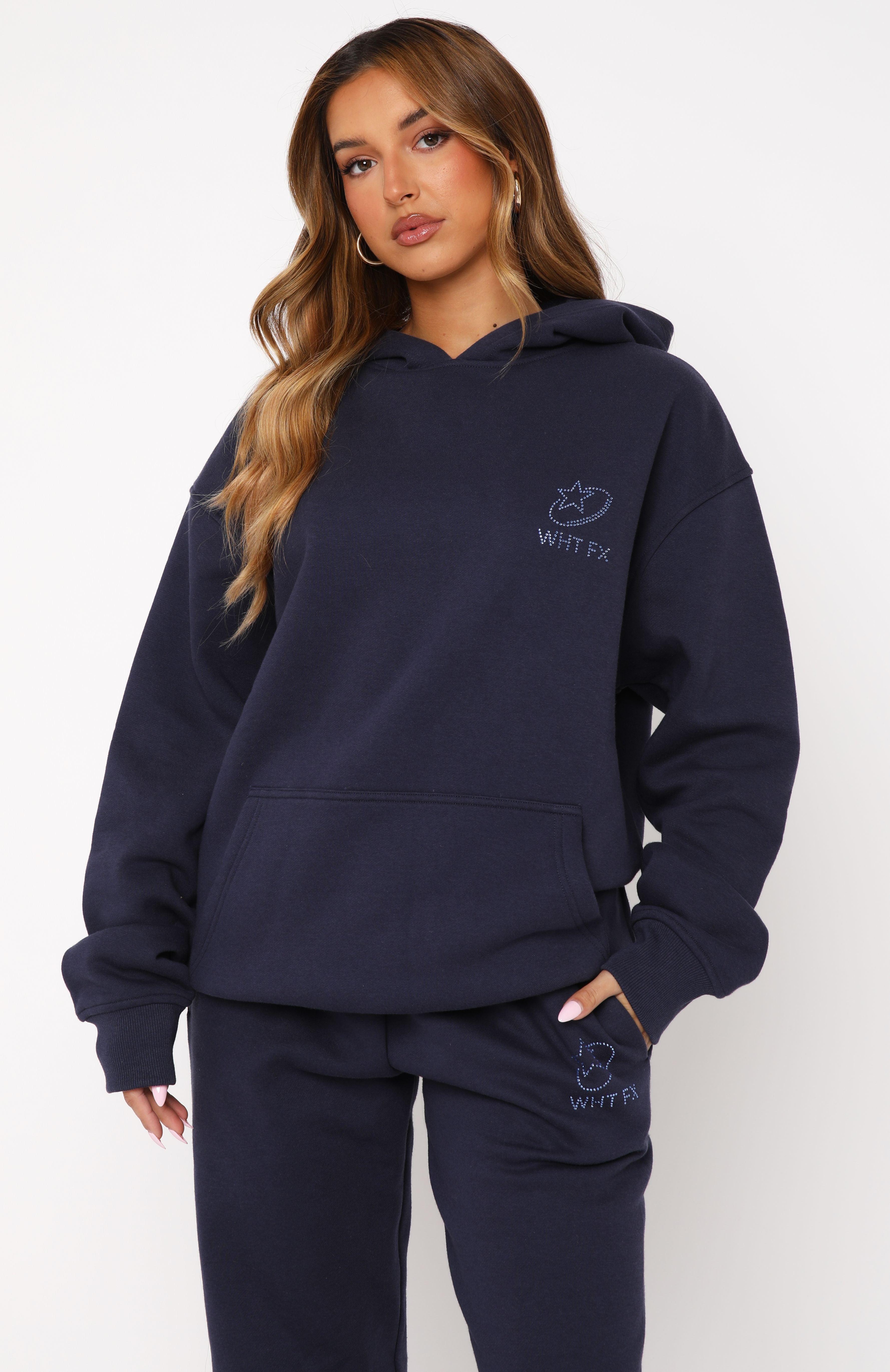 Always Shining Oversized Hoodie NavyL/XL