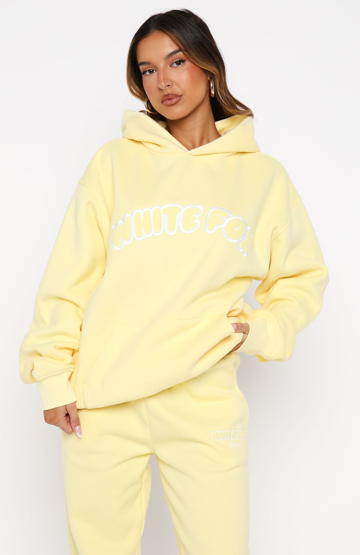 Vol. 1 Front Graphic Oversized Hoodie LemonXS/S