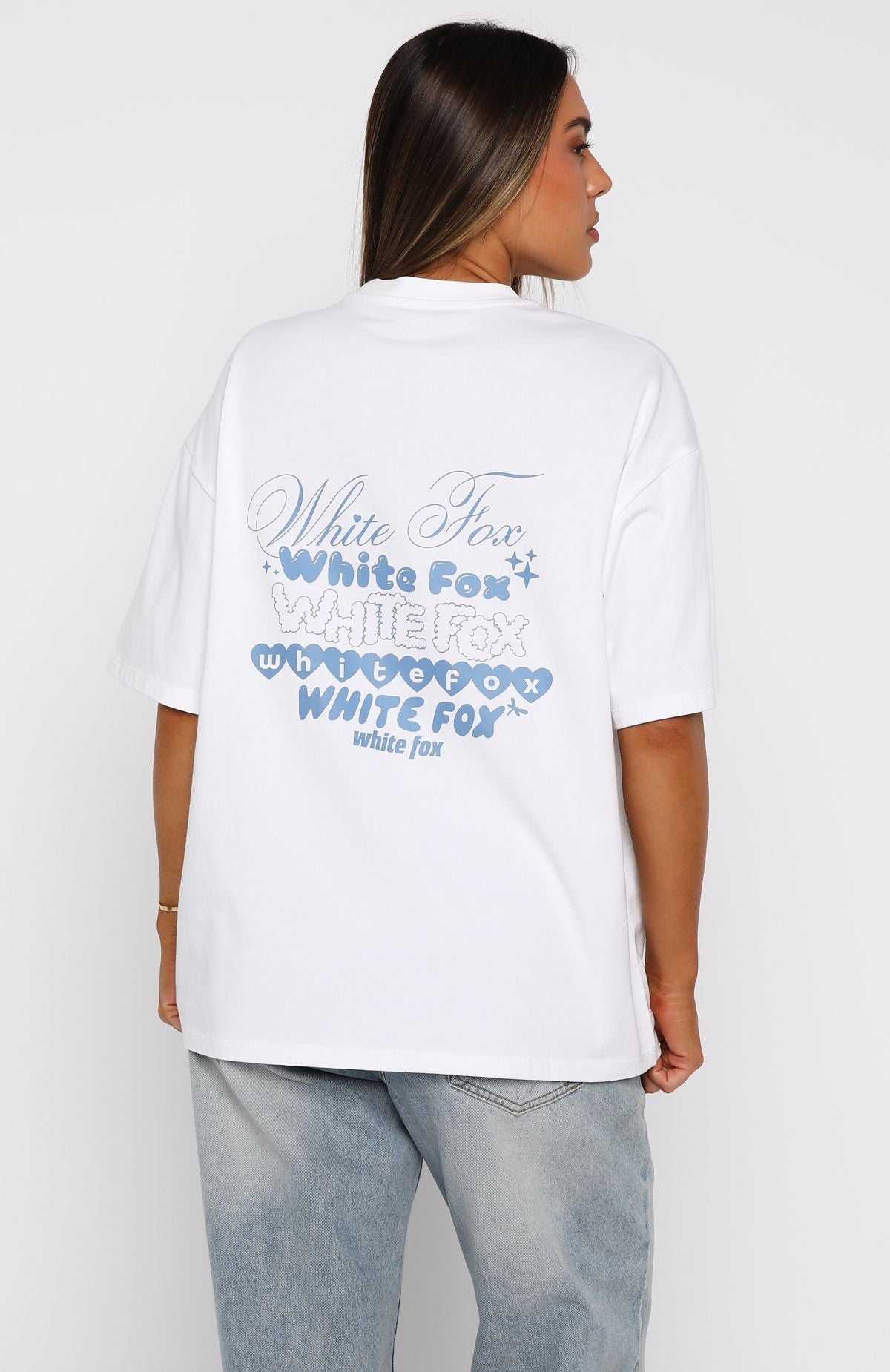 Pretty In Print Oversized Tee WhiteS/M