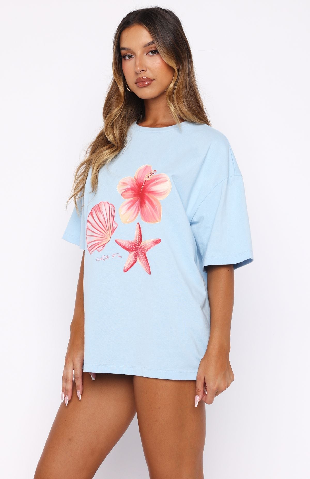 Treasured Memories Oversized Tee Baby BlueXS/S