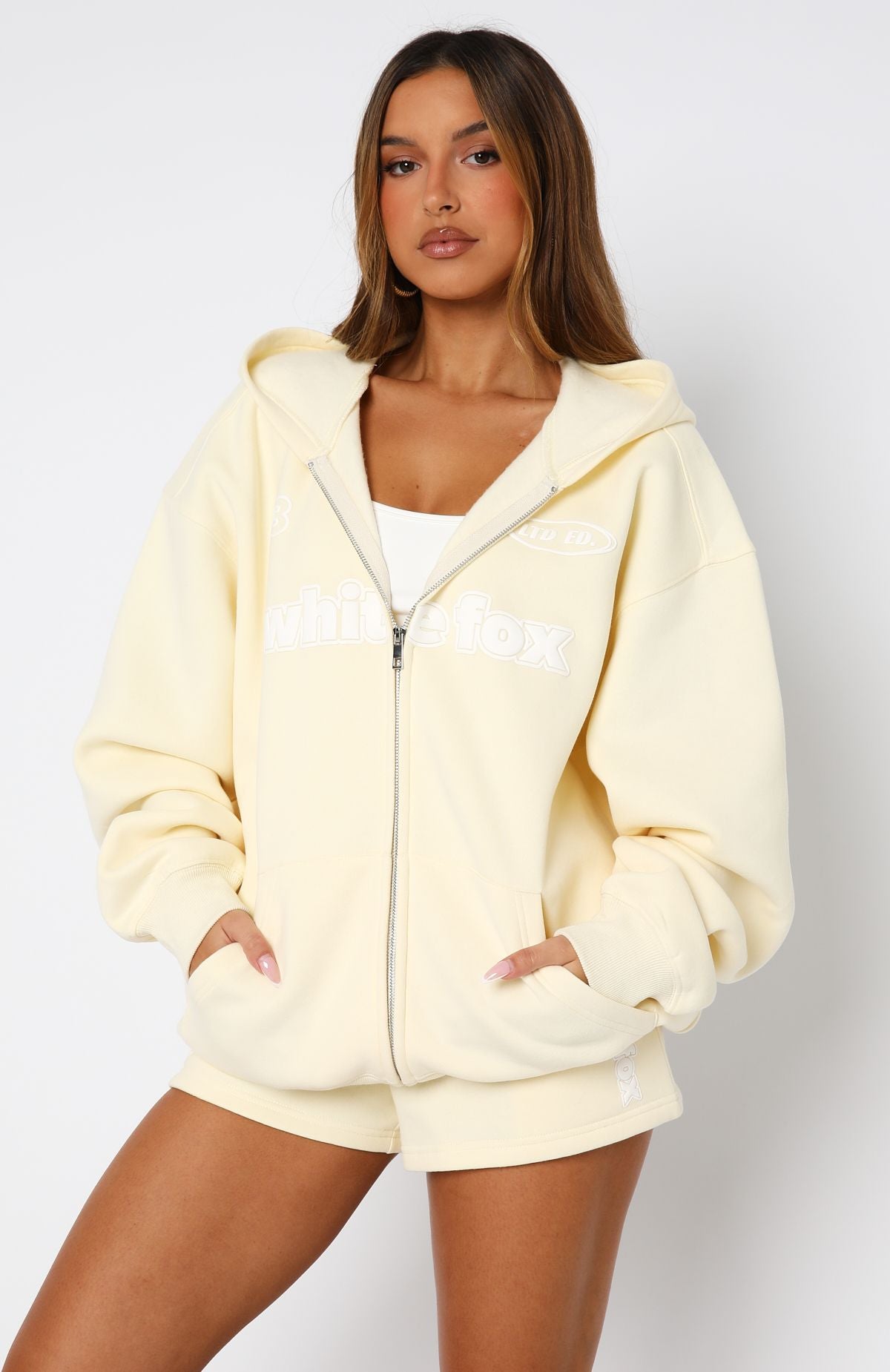 Ready To Go Zip Front Hoodie LemonXS/S