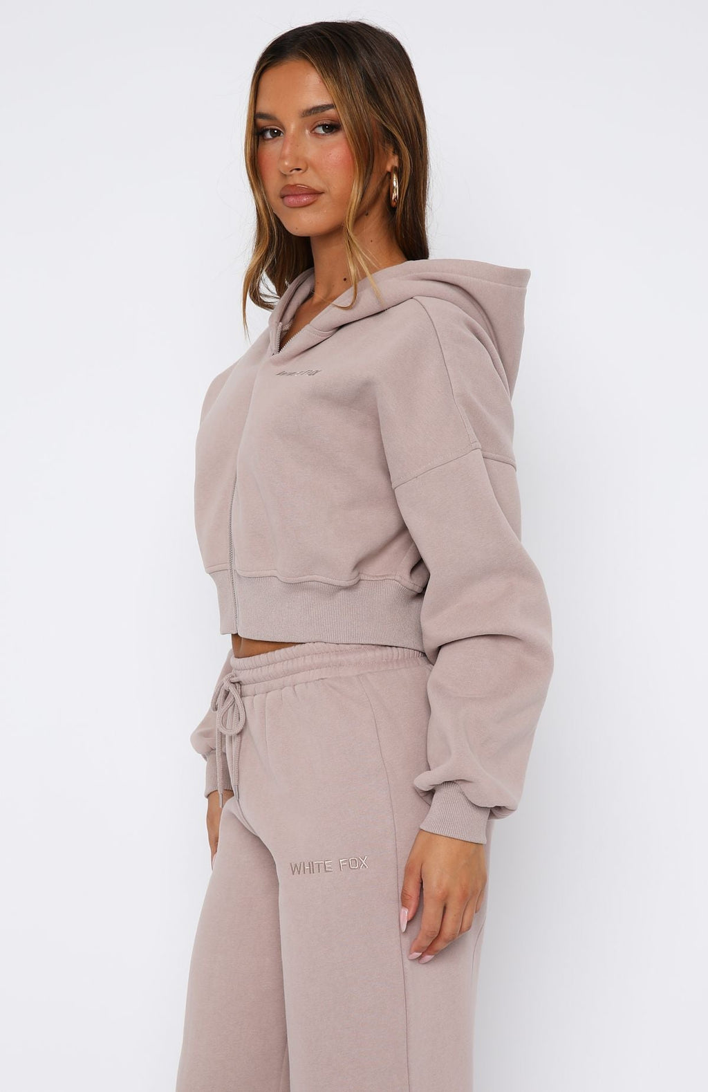 Stay Lifted Cropped Hoodie CinnamonXS/S