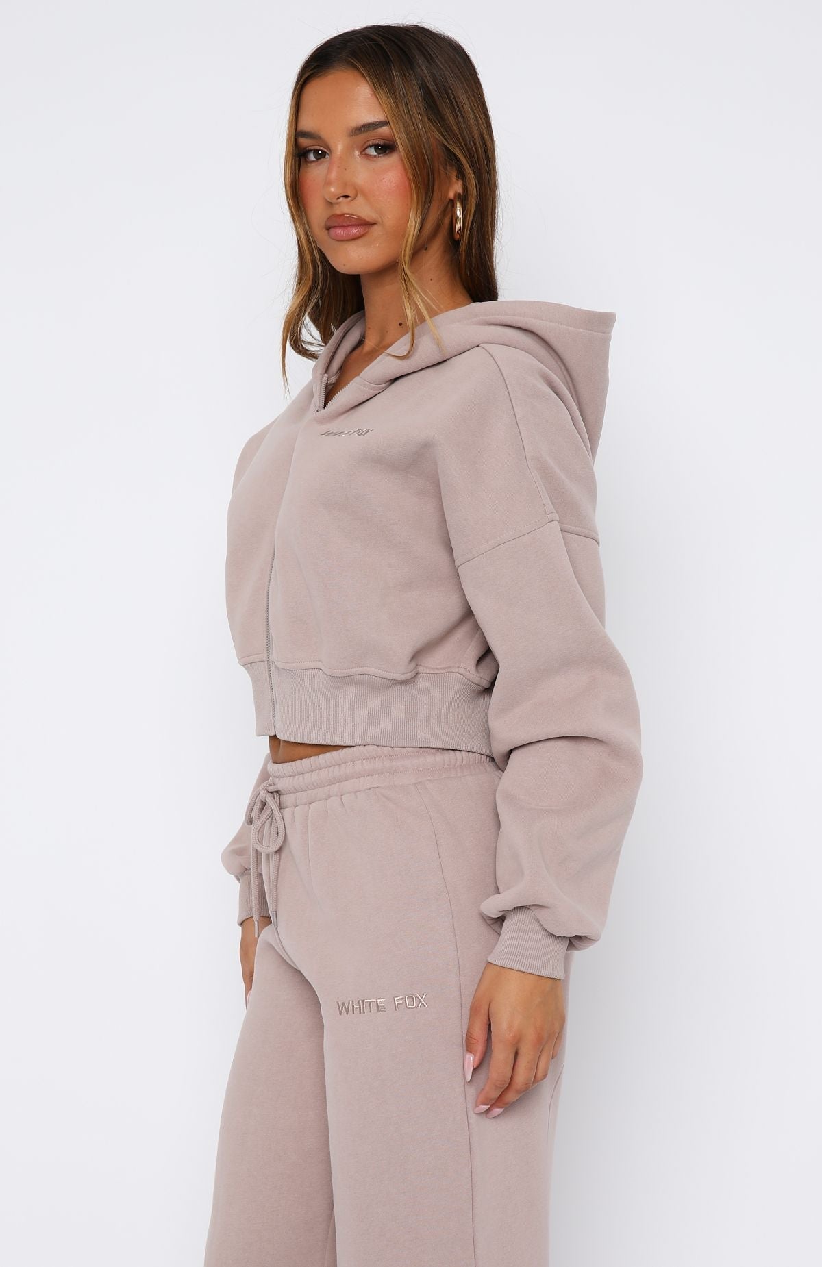 Stay Lifted Cropped Hoodie CinnamonXS/S