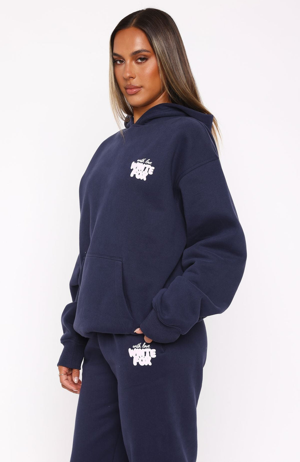 With Love Always Oversized Hoodie NavyS/M