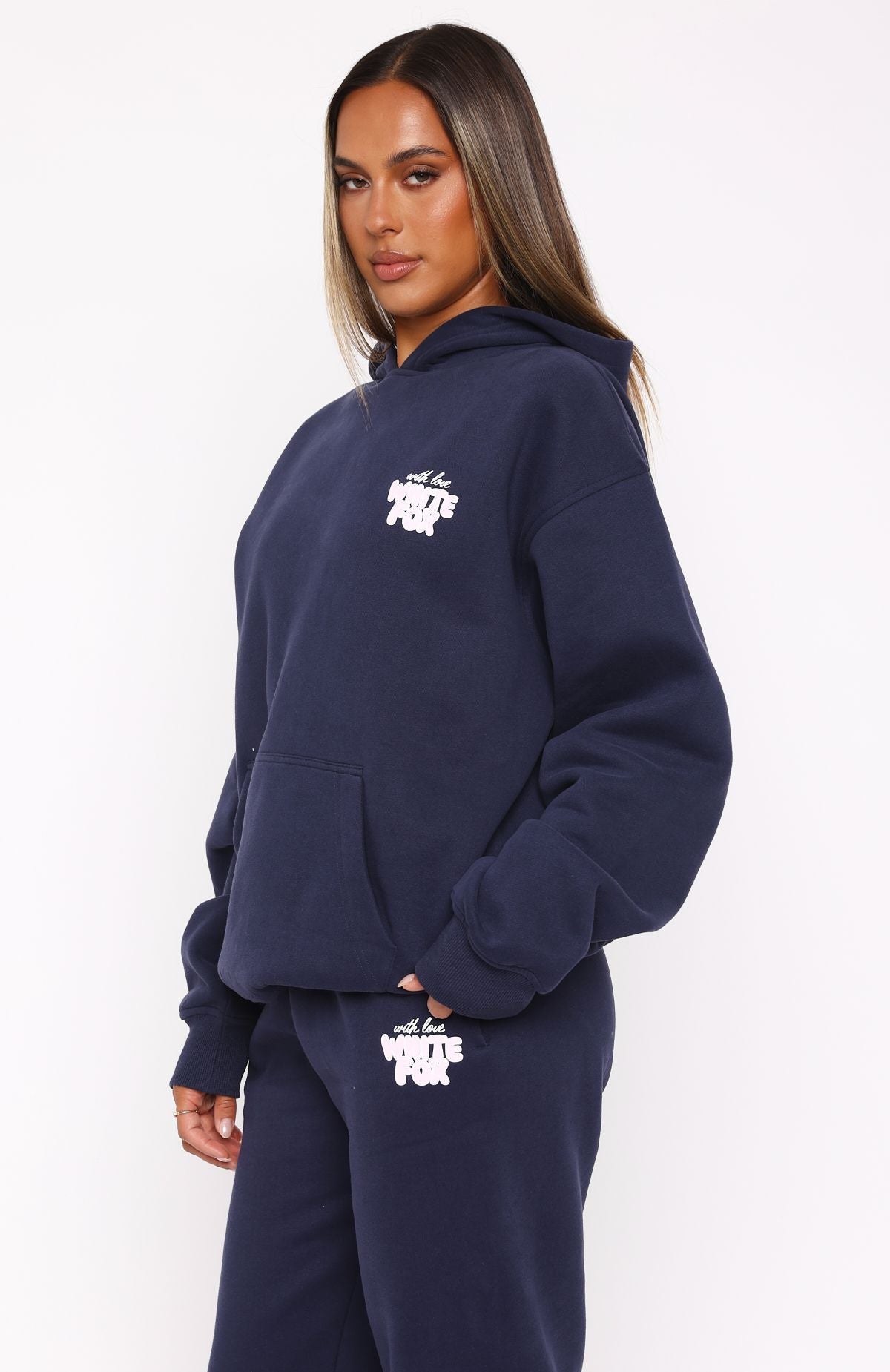 With Love Always Oversized Hoodie NavyS/M