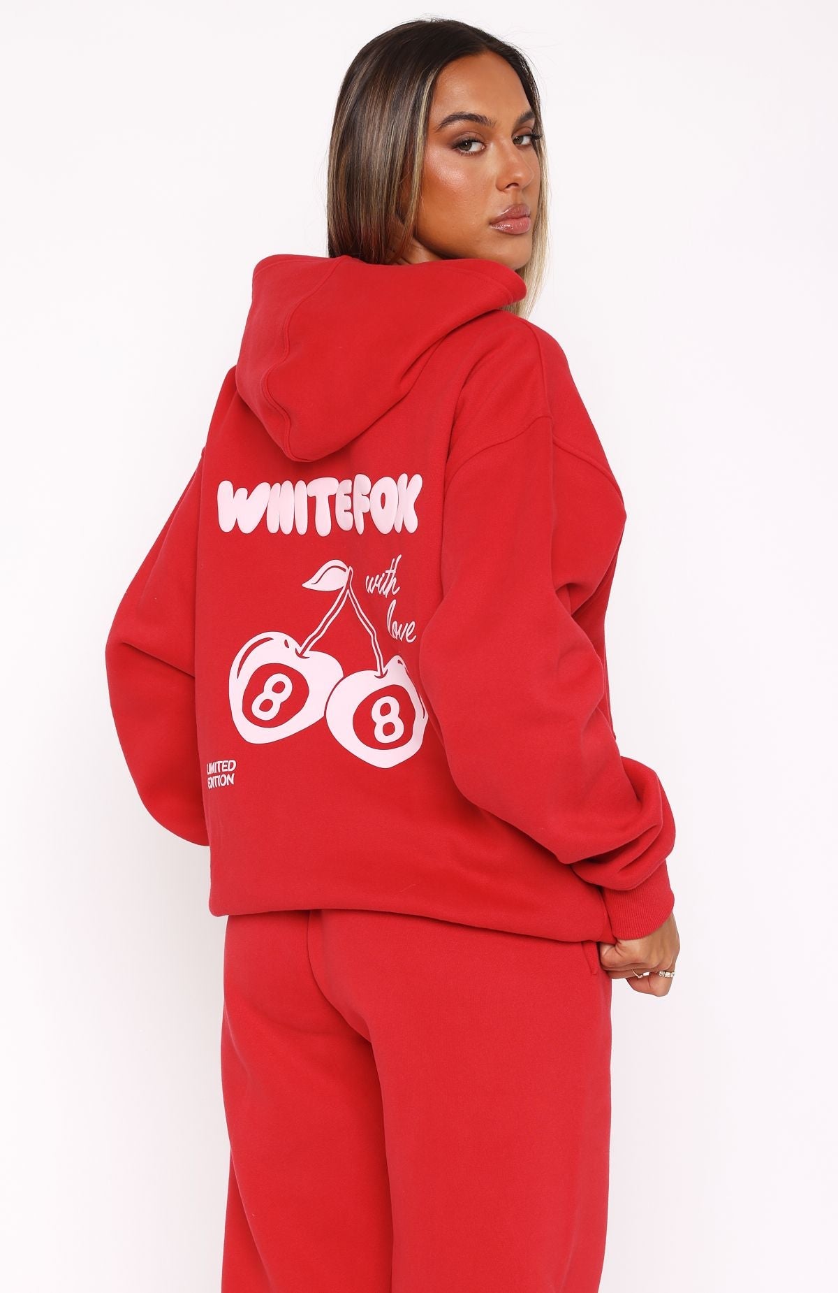 With Love In The Moment Oversized Hoodie RedS/M