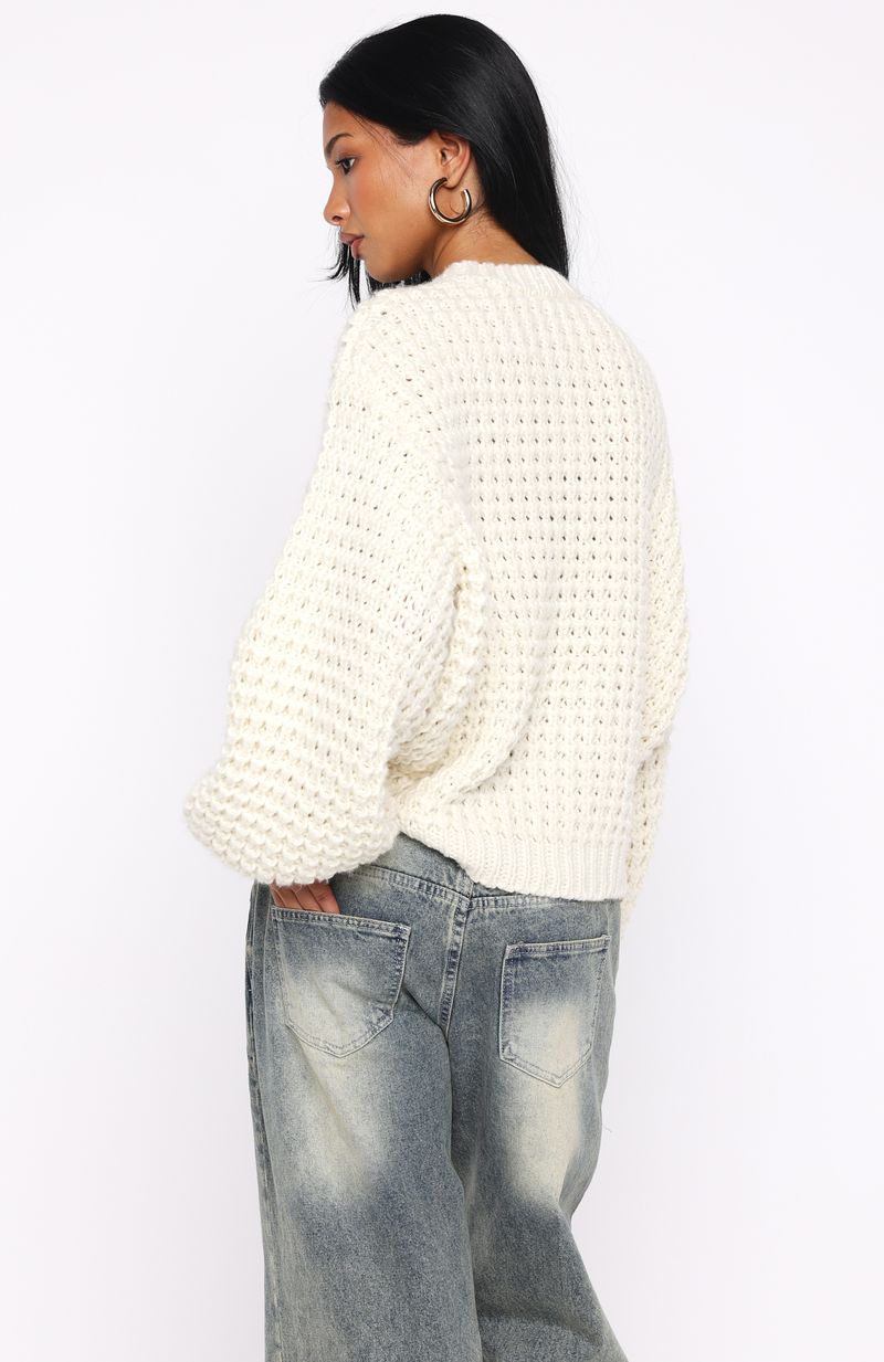 Pure Comfort Knit Sweater CreamM/L