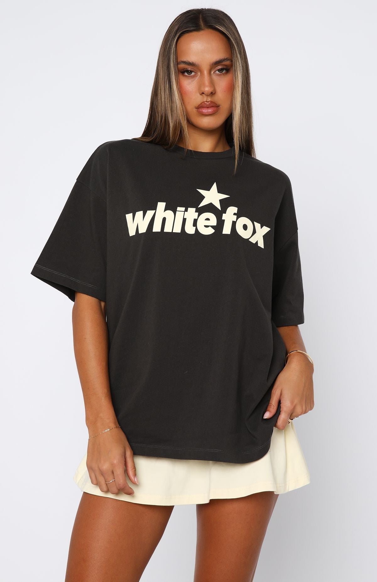 From The Archives Charli Oversized Tee CharcoalXXS/XS