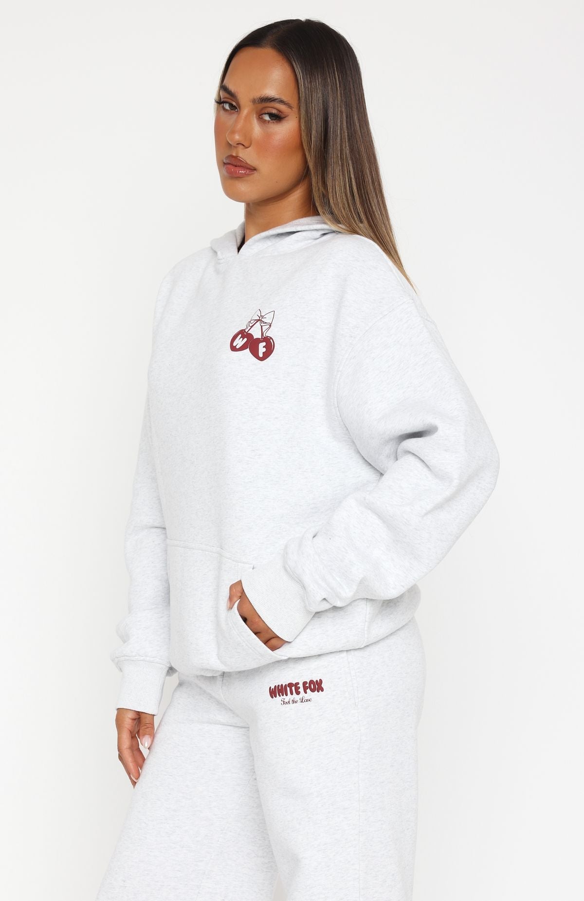 Feel The Love Oversized Hoodie Grey MarleXS/S