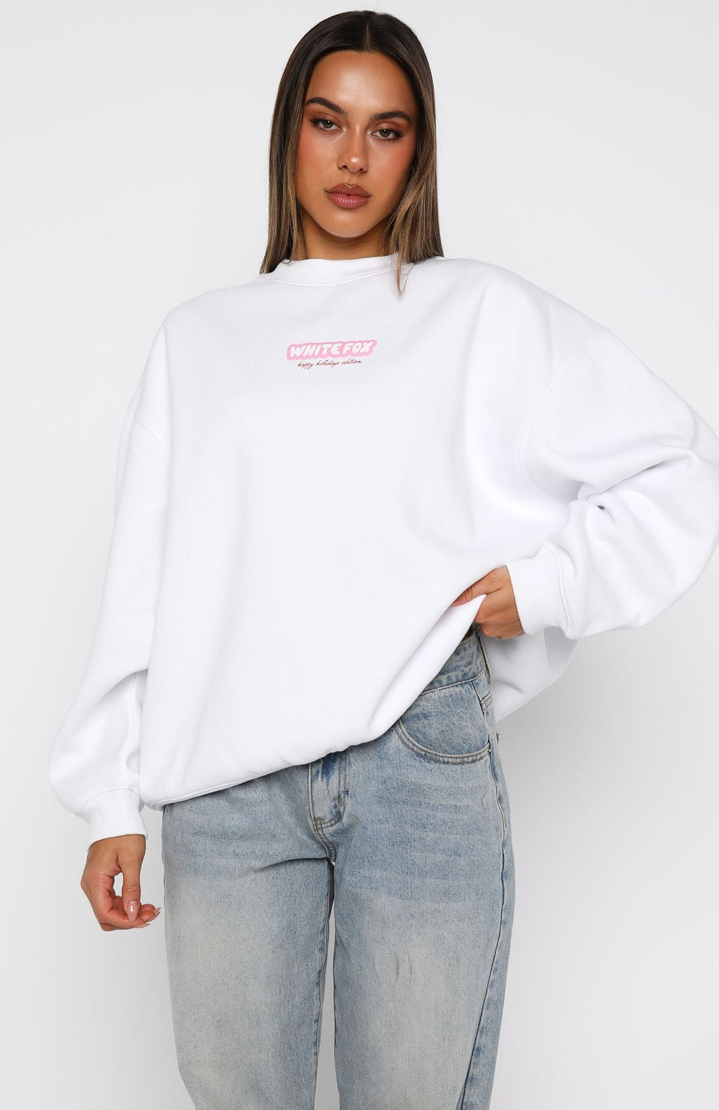 Santa Baby Oversized Sweater WhiteXS/S