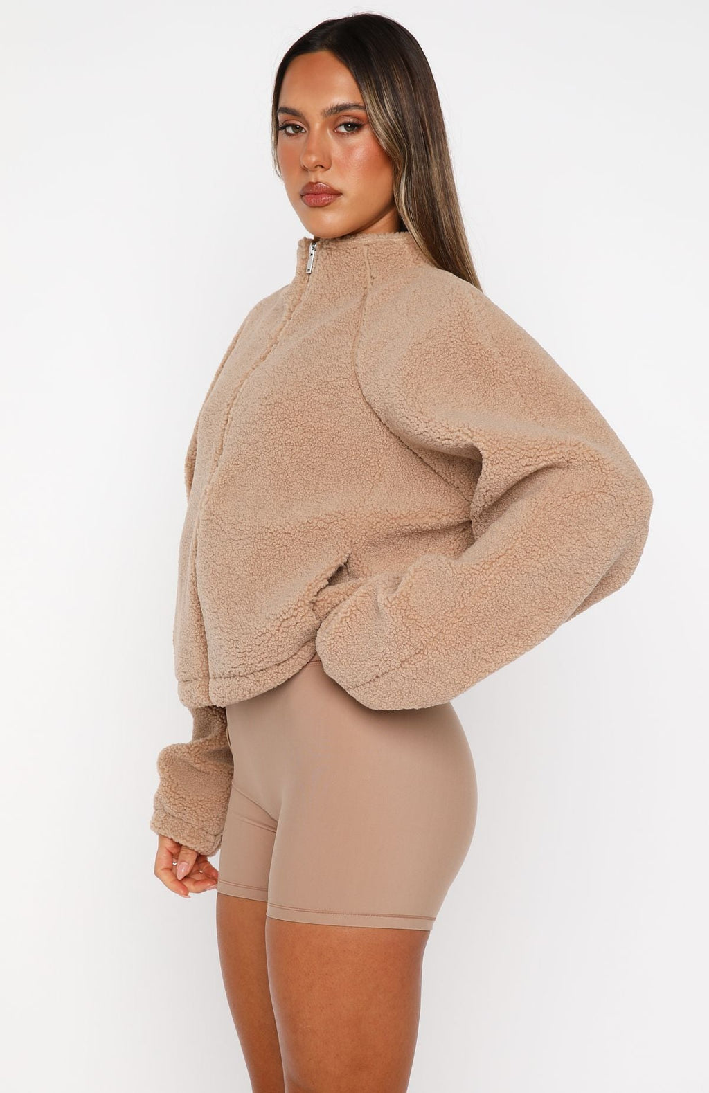 Up The Hill Teddy Zip Up Jacket CaramelS/M