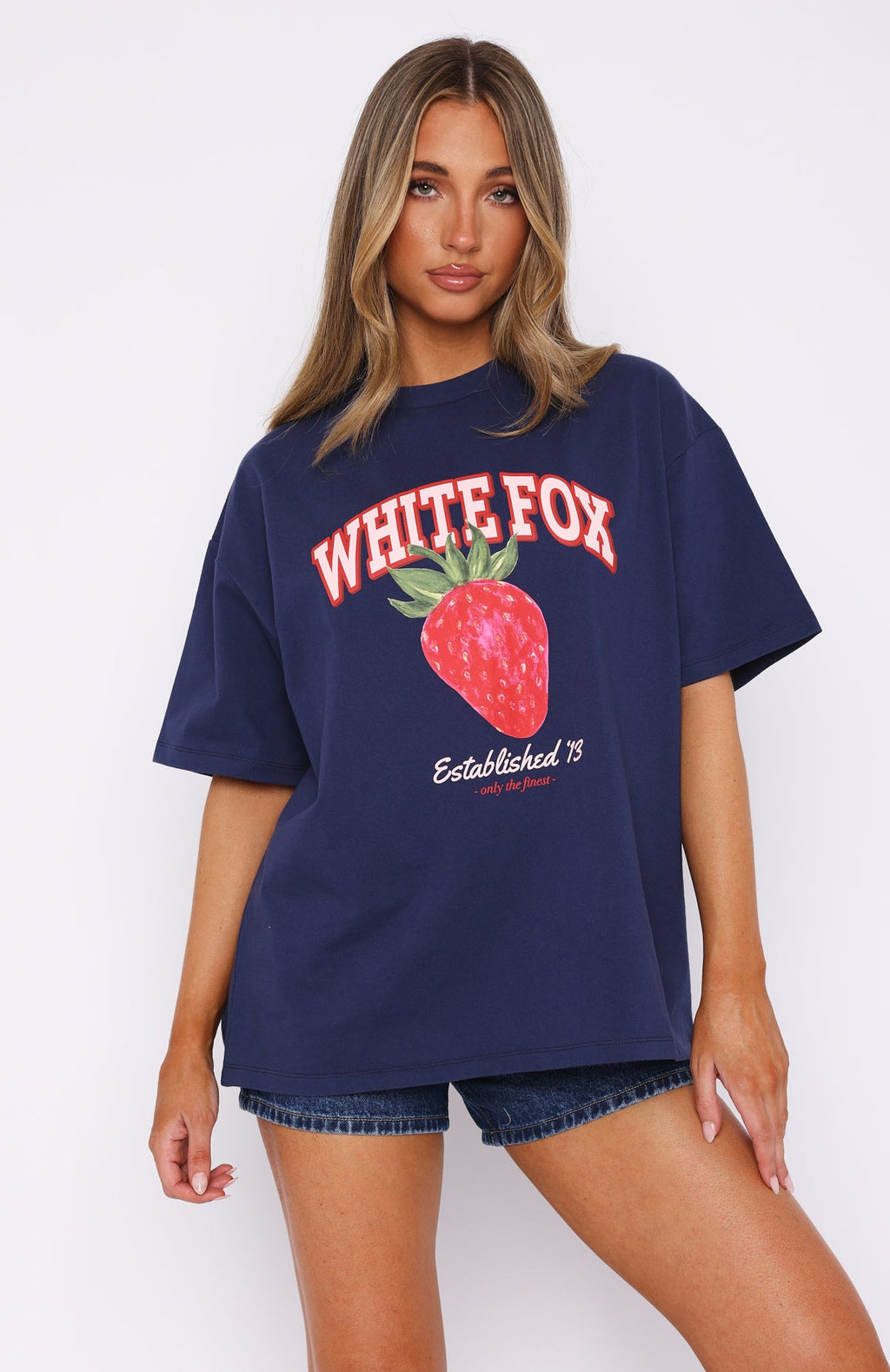 Only The Finest Oversized Tee NavyXS/S