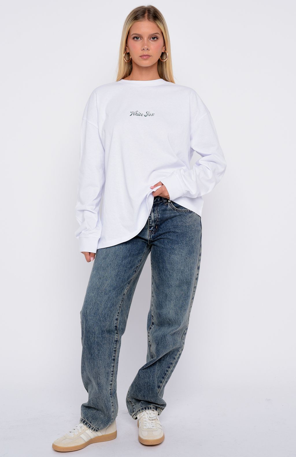 The Good Life Back Long Sleeve Tee WhiteL/XL