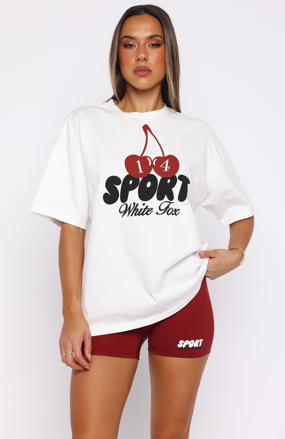 Club 14 Peyton Oversized Tee WhiteXS/S