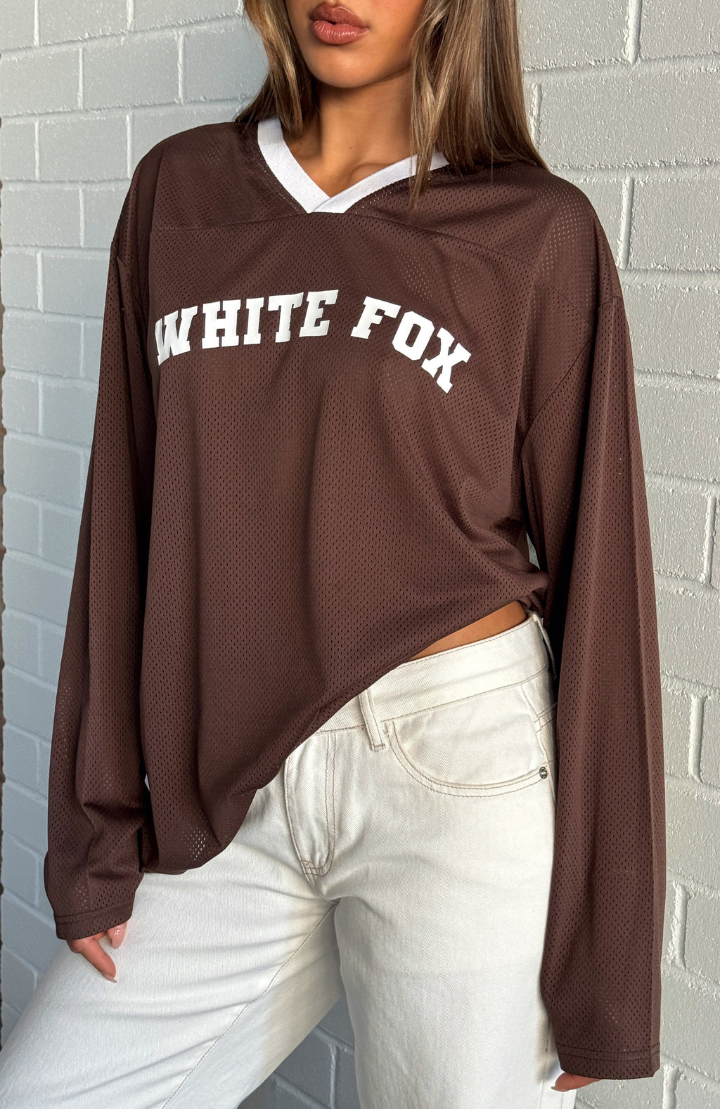 Ahead Of Schedule Long Sleeve Oversized Jersey Chocolate3XS/XXS