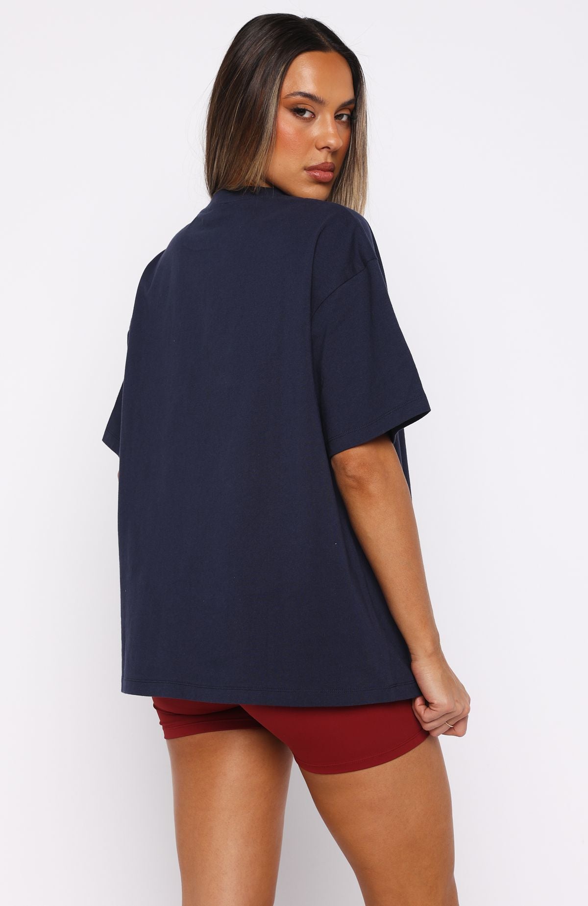 Club 14 Peyton Oversized Tee NavyS/M