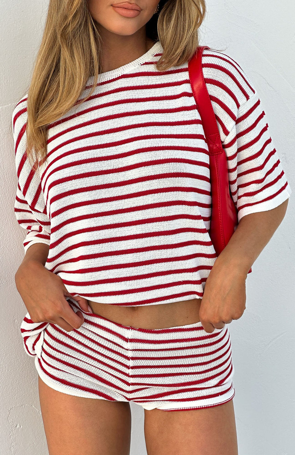 All The Little Things Top Red StripeL/XL