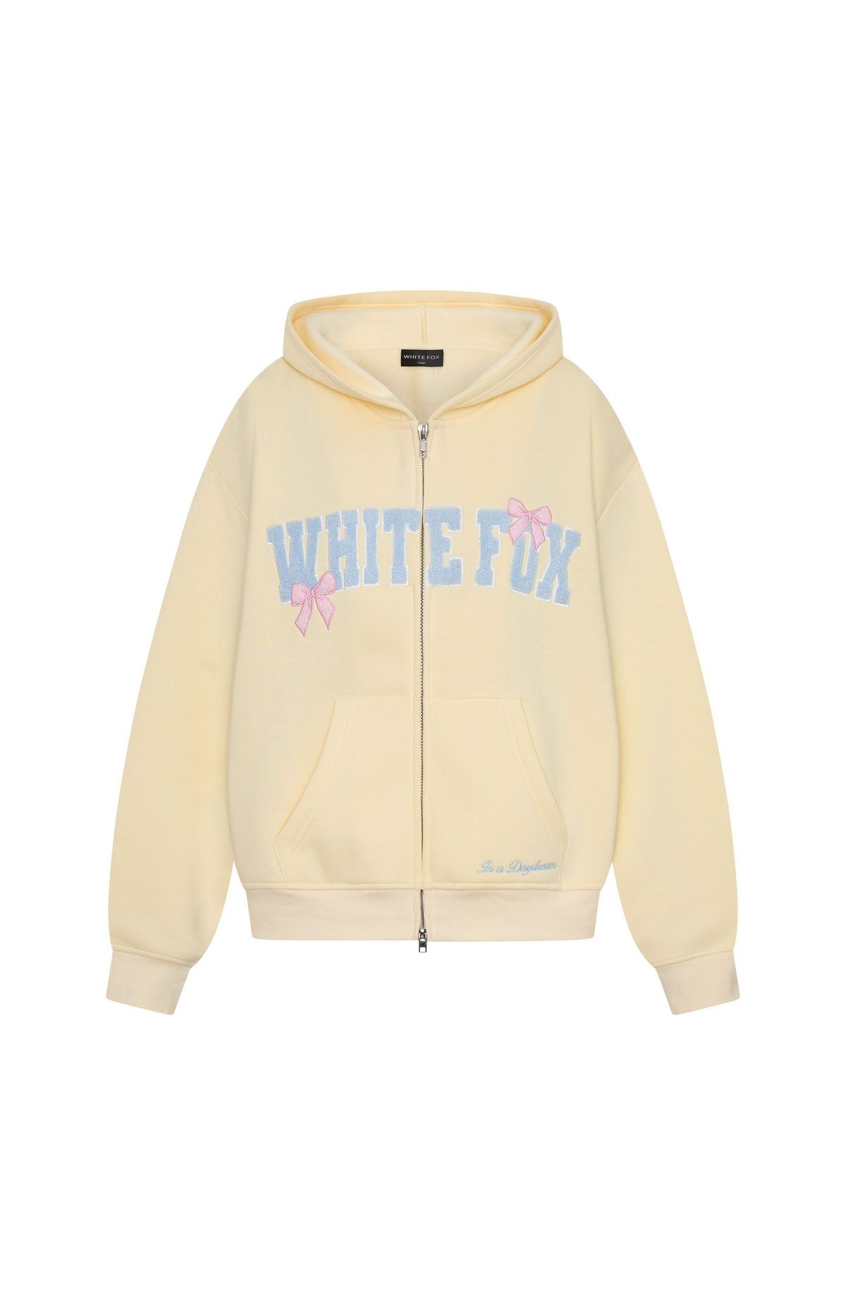 Daydreamers Madeline Boxy Zip Front Hoodie LemonL/XL