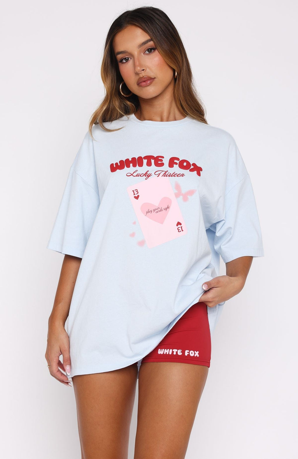 Lucky Thirteen Kalena Oversized Tee BlueXXS/XS