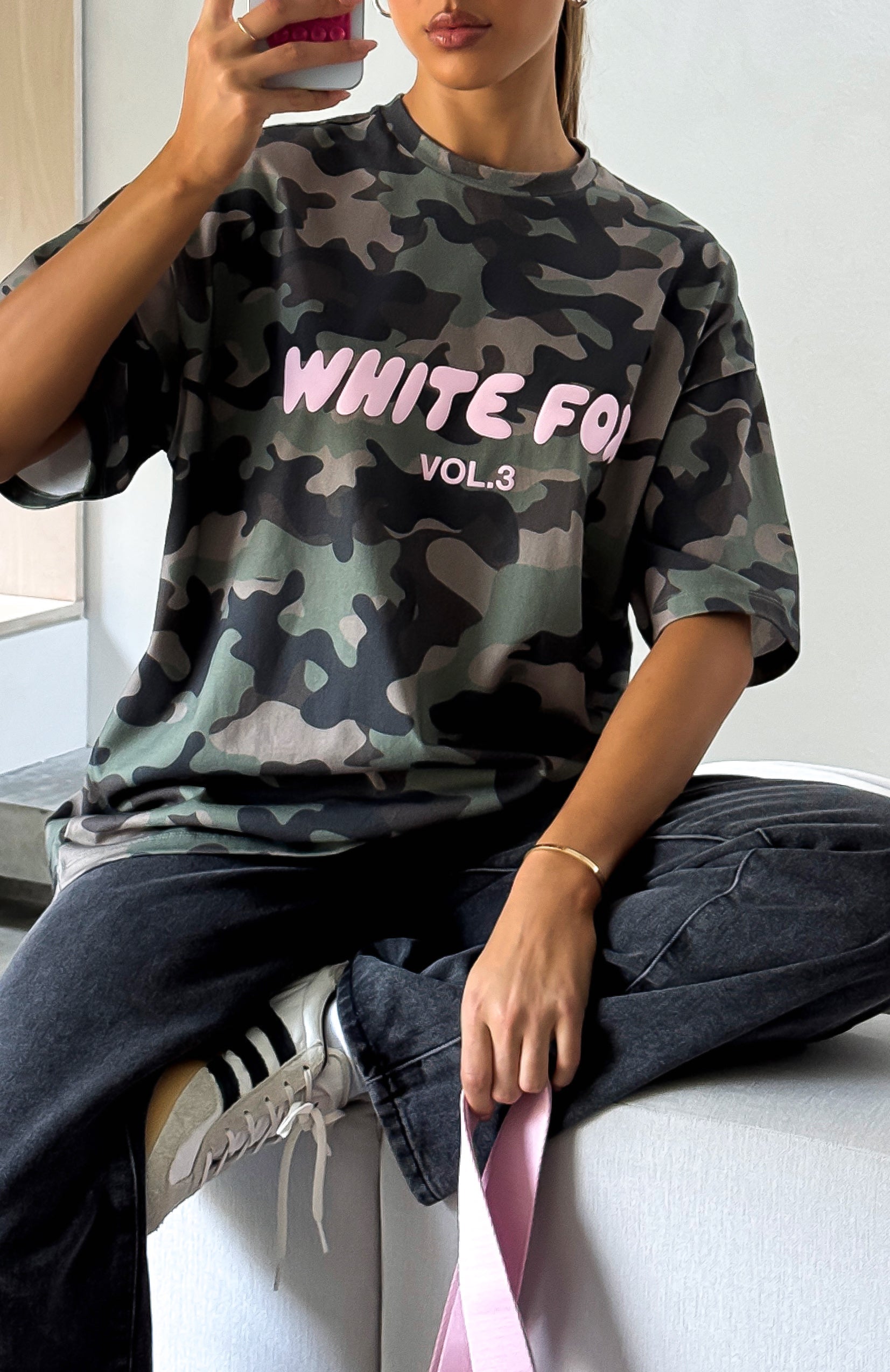Offstage Printed Oversized Tee Washed Camo3XS/XXS