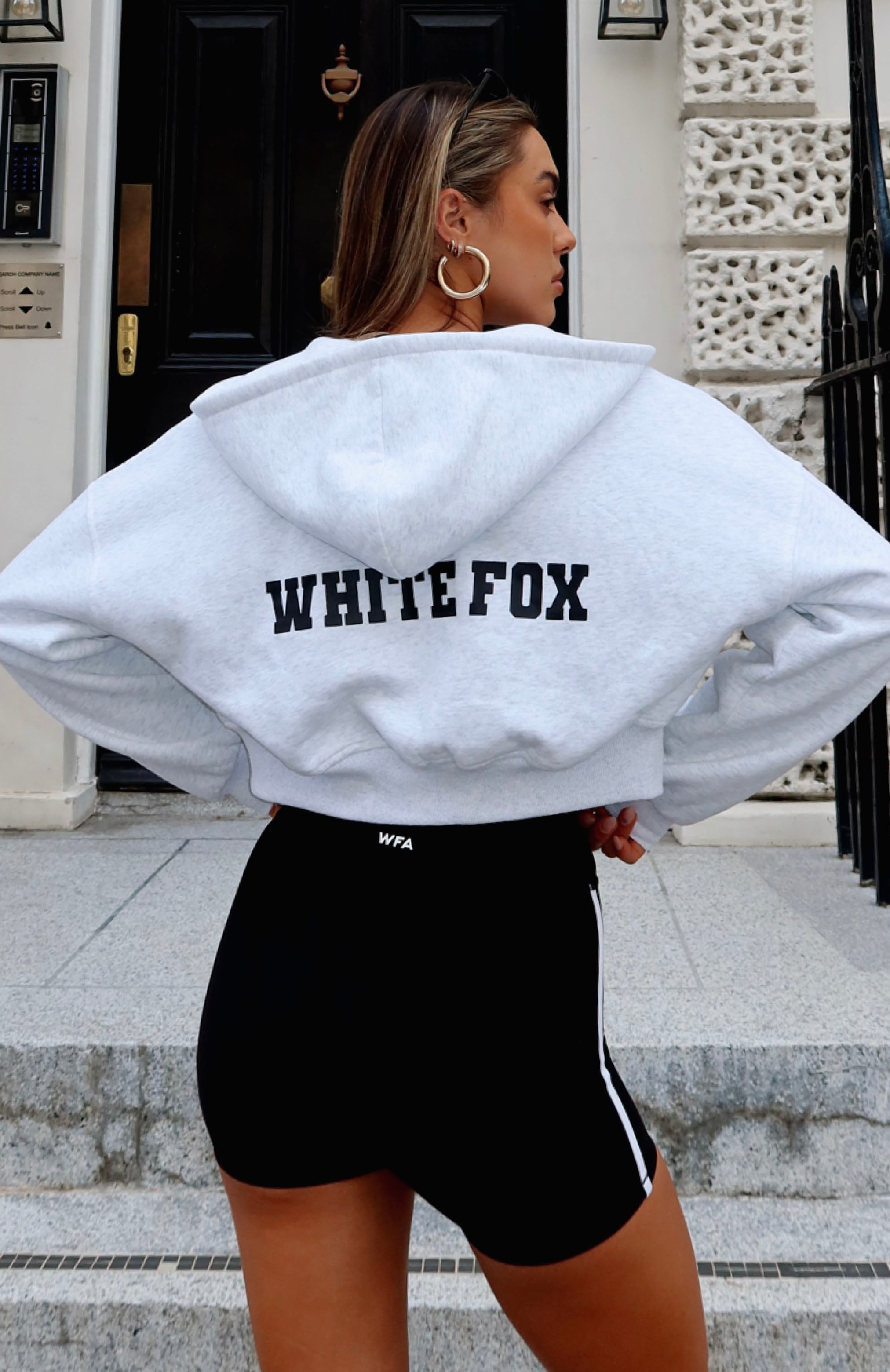 Stepping Out Cropped Hoodie Grey MarleXXS/XS