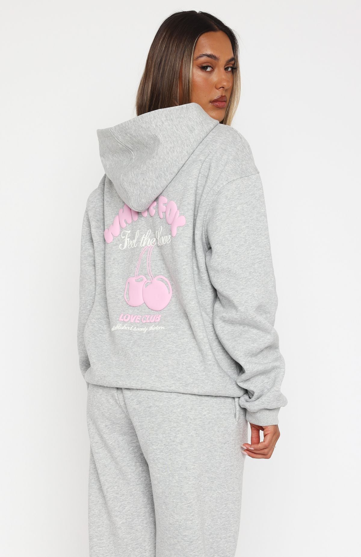 Love Me Tender Oversized Hoodie Dark Grey MarleS/M