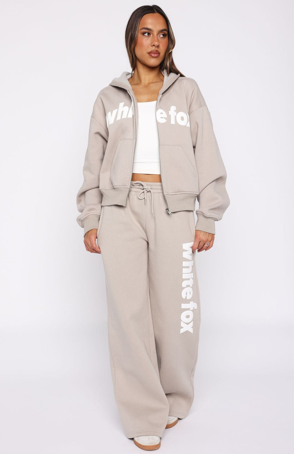 From The Archives Kenzie Boxy Zip Front Hoodie MoonM/L