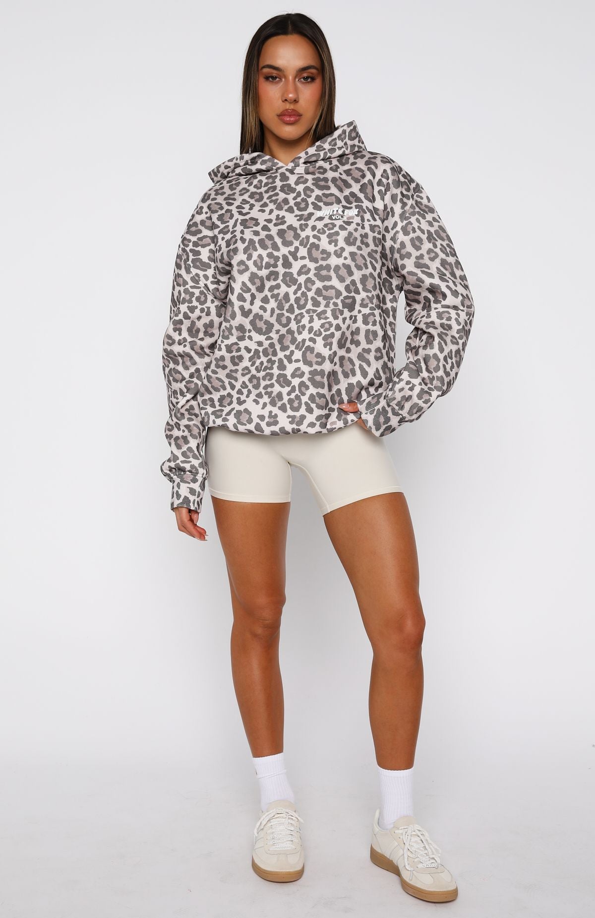 Offstage Printed Oversized Hoodie LeopardM/L
