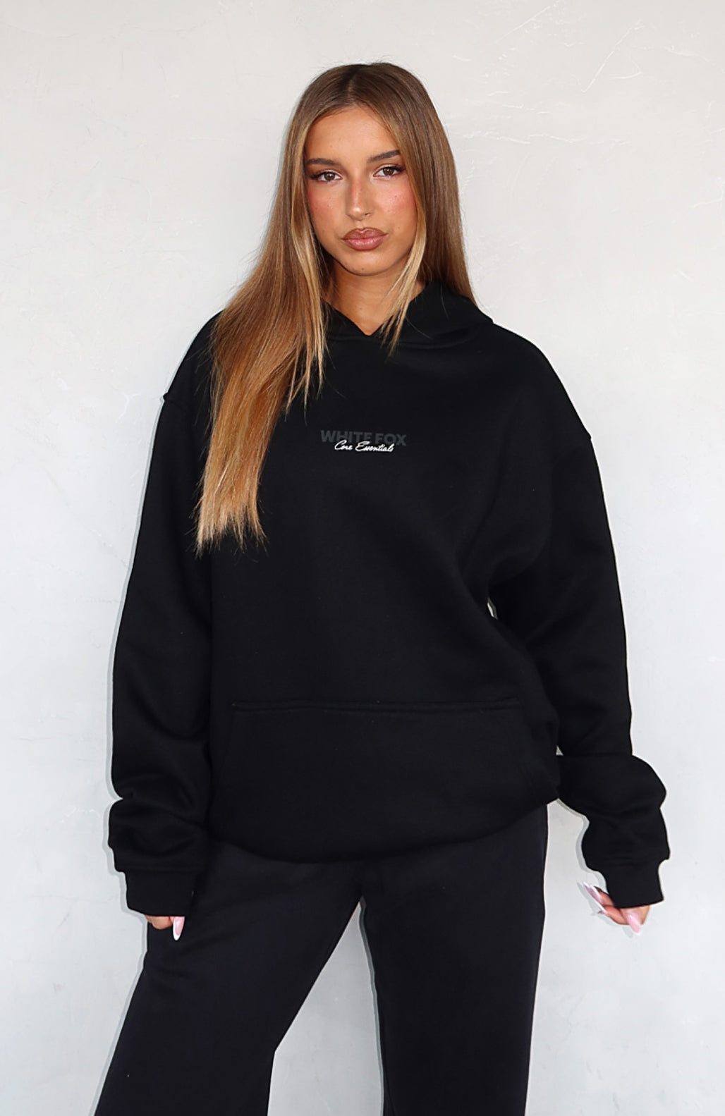 Core Essentials Oversized Hoodie BlackXS/S