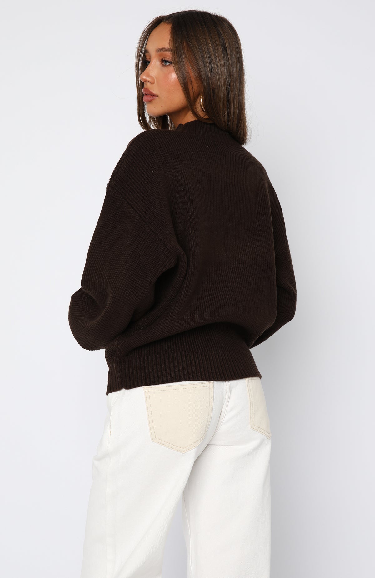 Keep It Classic Knit Sweater ChocolateM/L